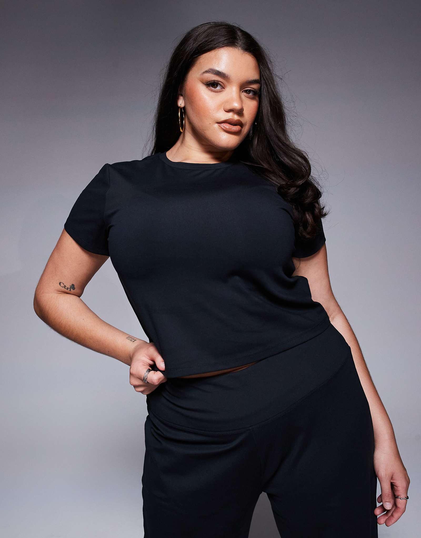 Детская футболка ASOS 4505 Curve Icon soft touch performance черного цвета 7090₽