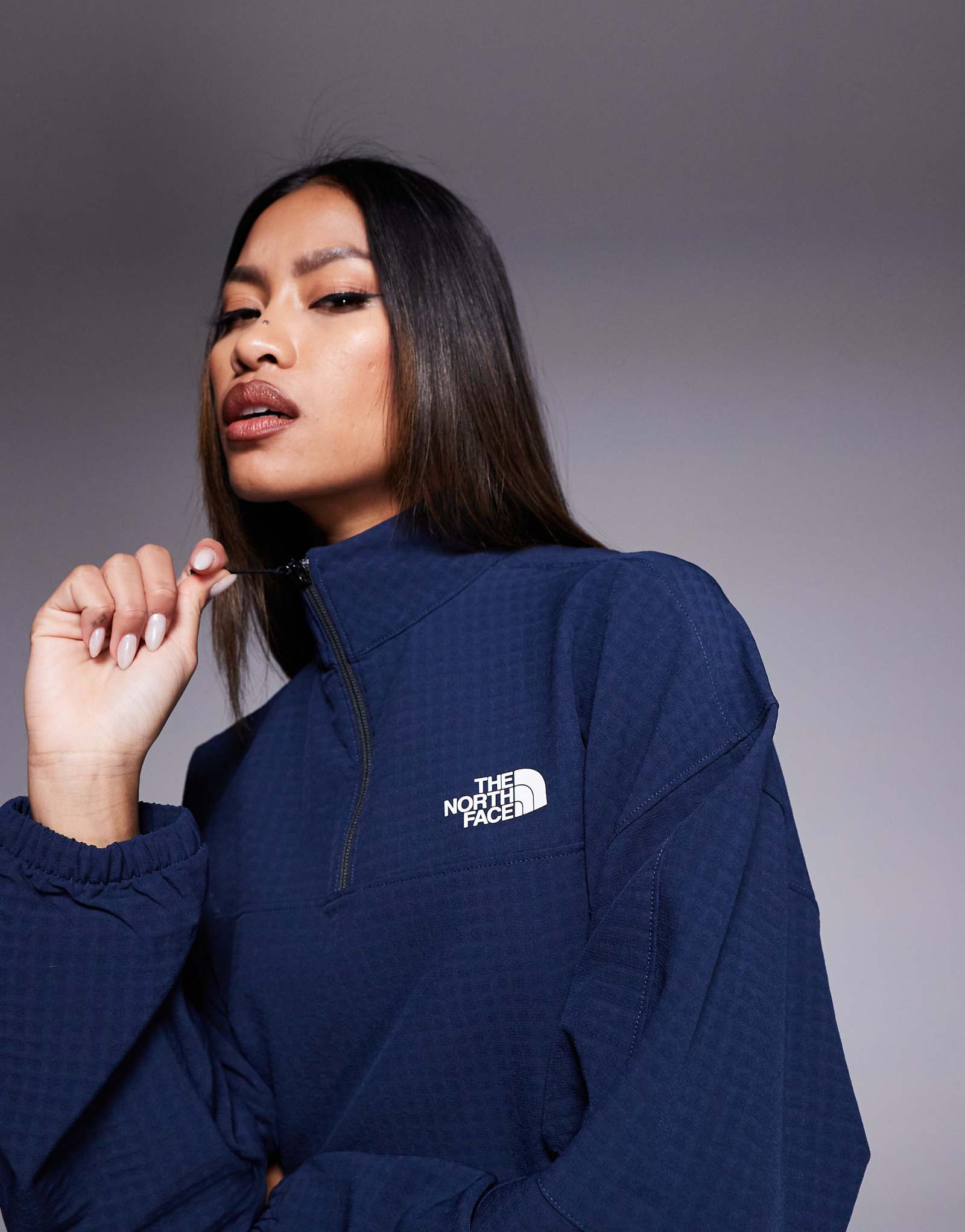 Темно-синяя куртка The North Face Tekware Grid с застежкой-молнией на четверть дюйма 12290₽