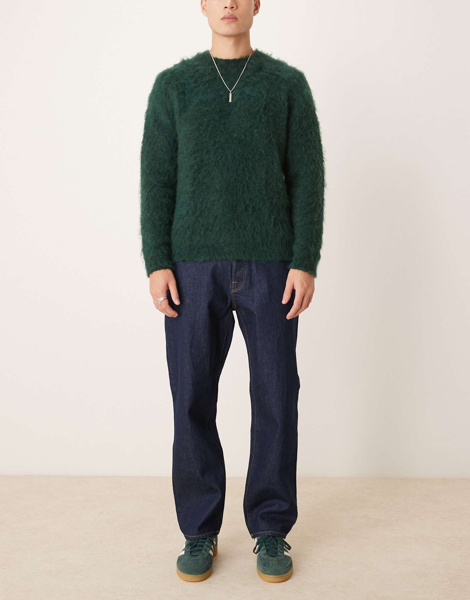 Выбранные джинсы свободного кроя Homme Kobe темно-синего цвета 7190₽