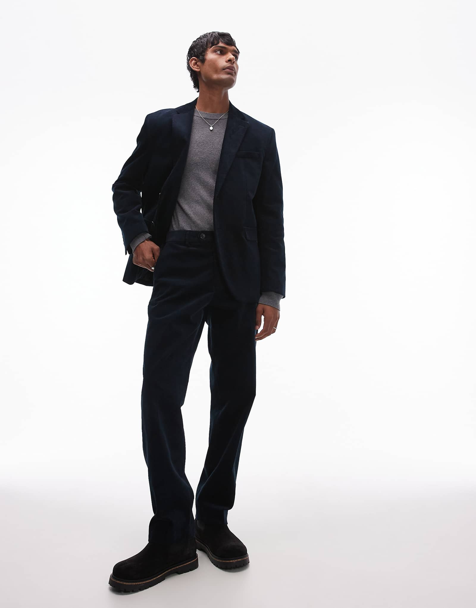 Выбранные брюки Homme cord темно-синего цвета 13190₽