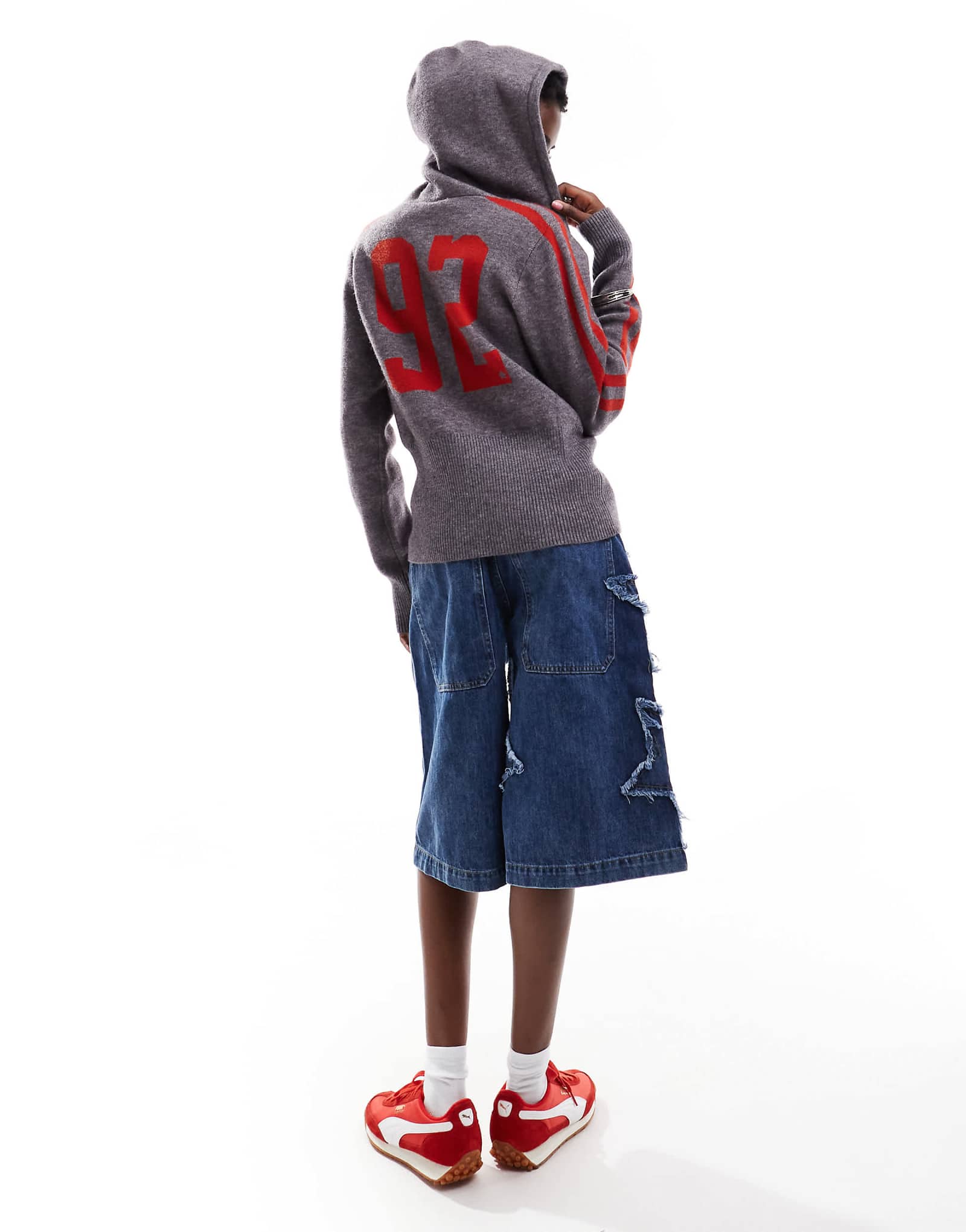 Вязаный кардиган цвета интарсии на молнии Daisy Street 8390₽