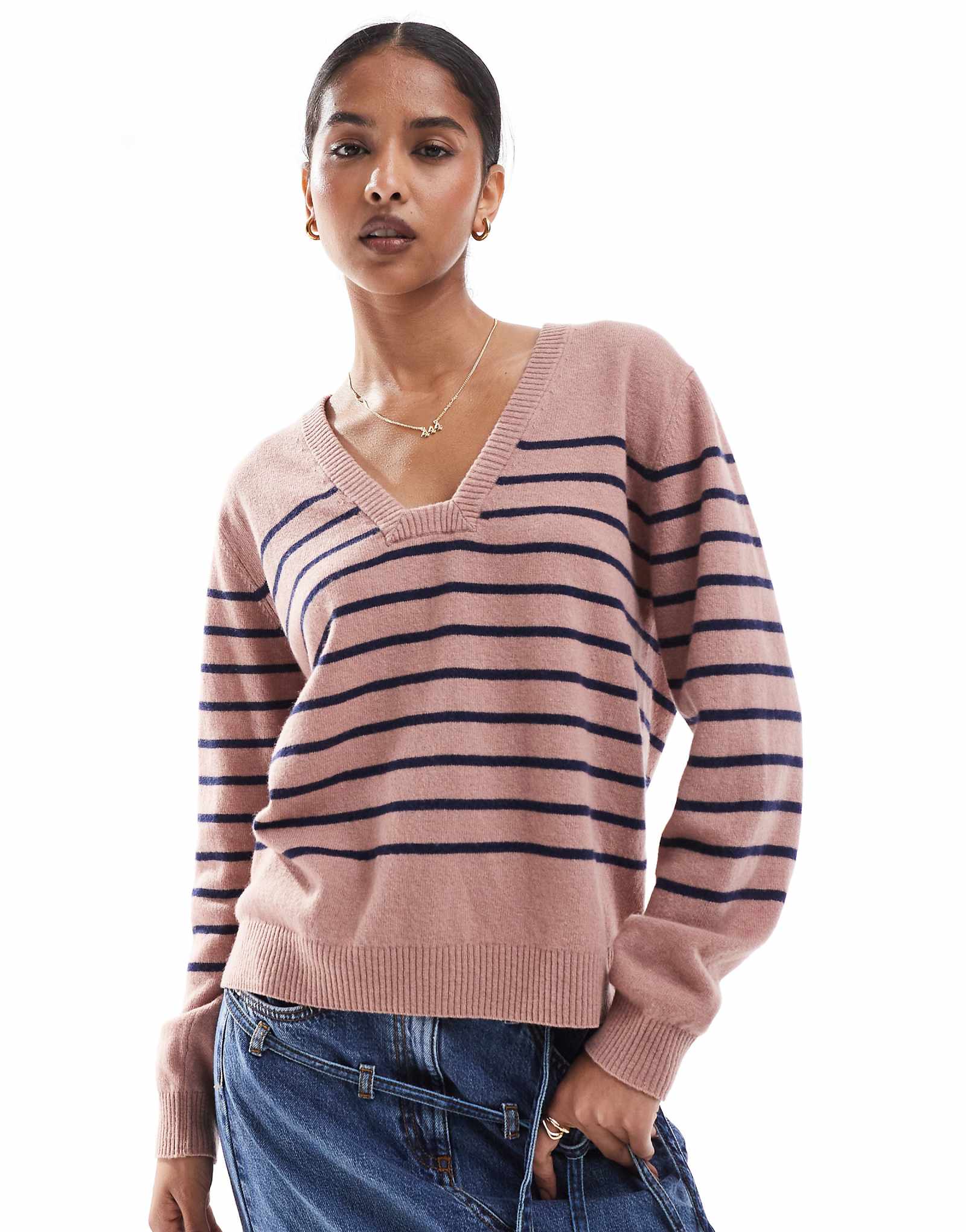 Свитер Scalpers joy square в серую полоску 15590₽