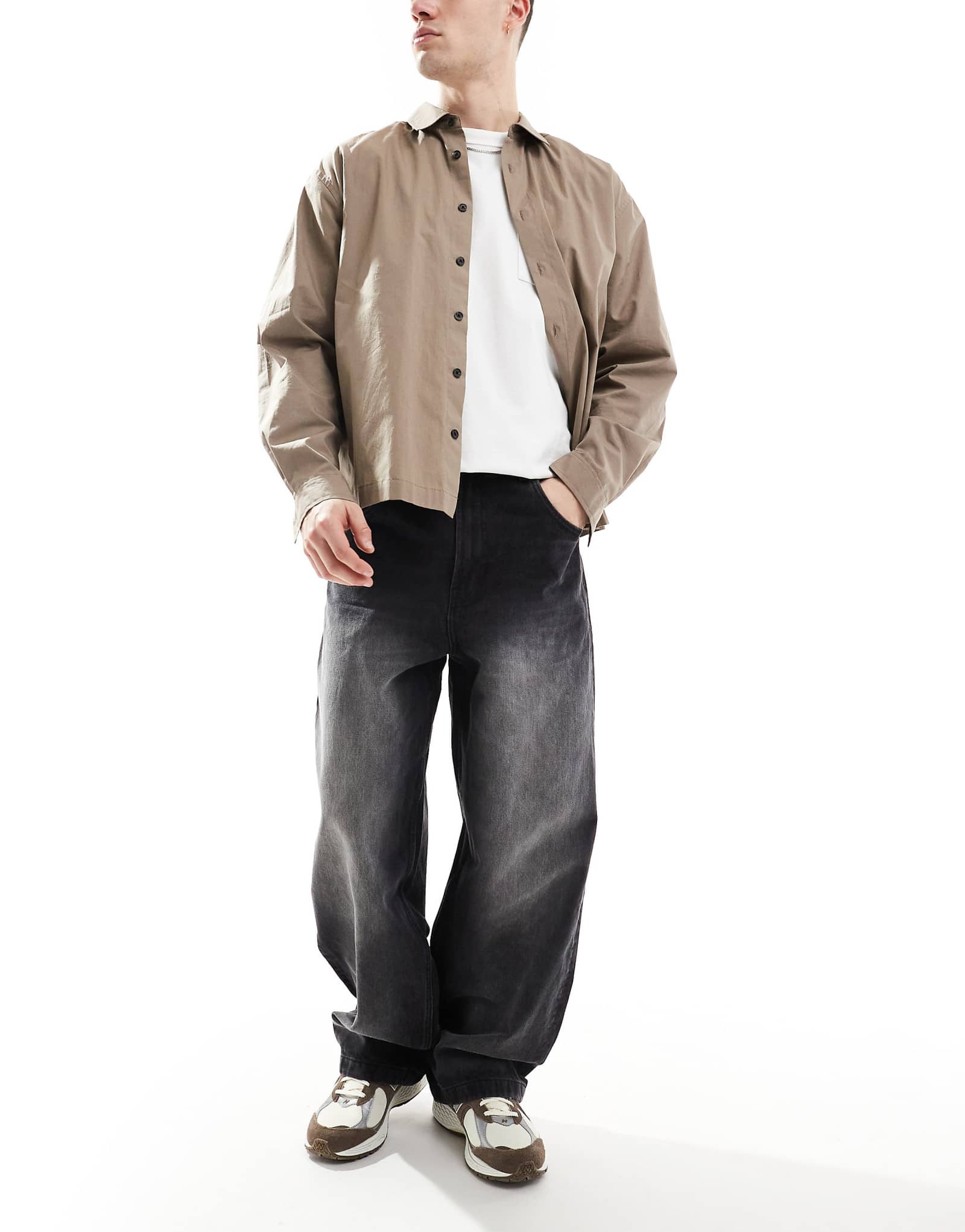 Черные джинсы Bershka super baggy fit