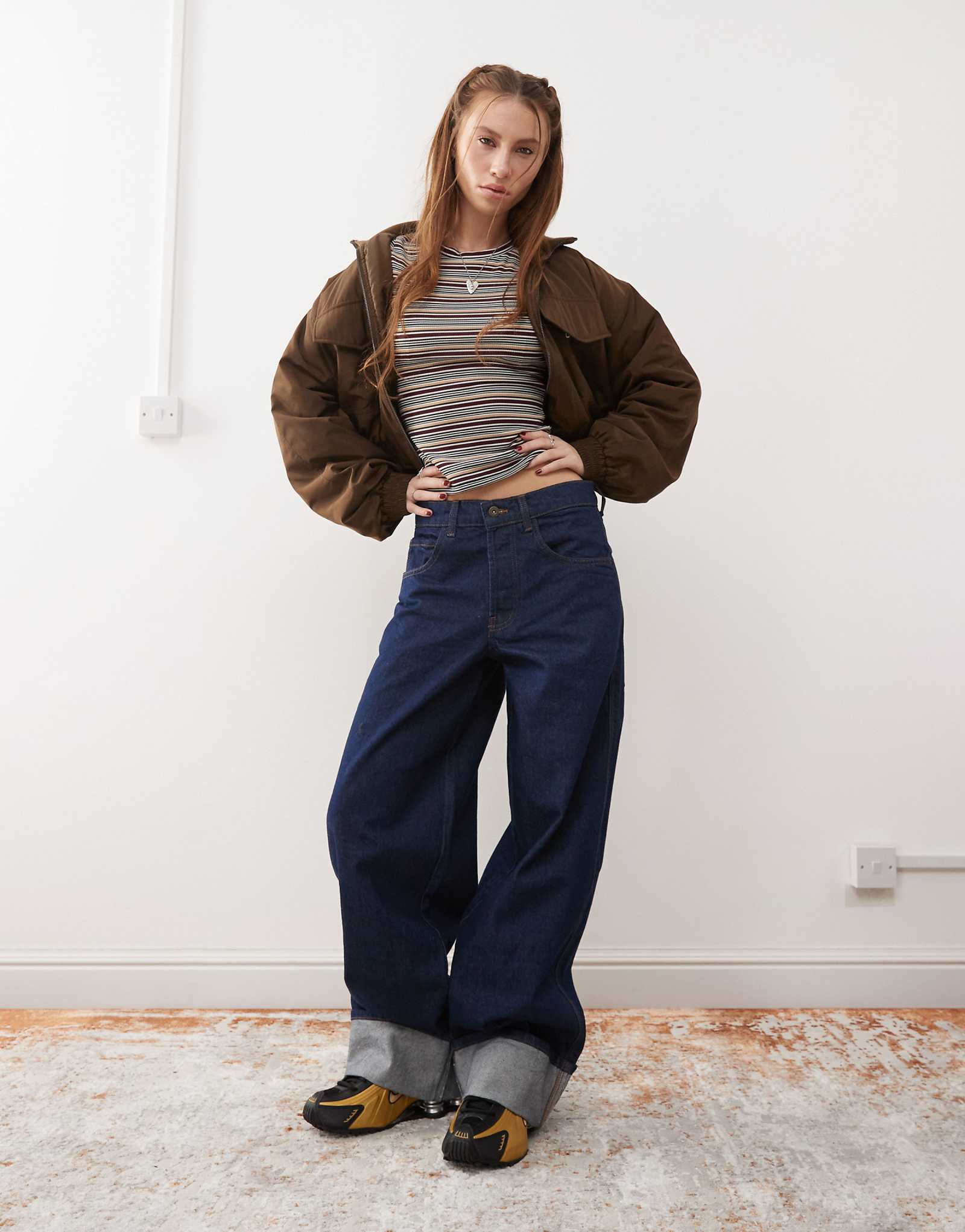 Мешковатые джинсы COLLUSION X002 синего цвета 9390₽