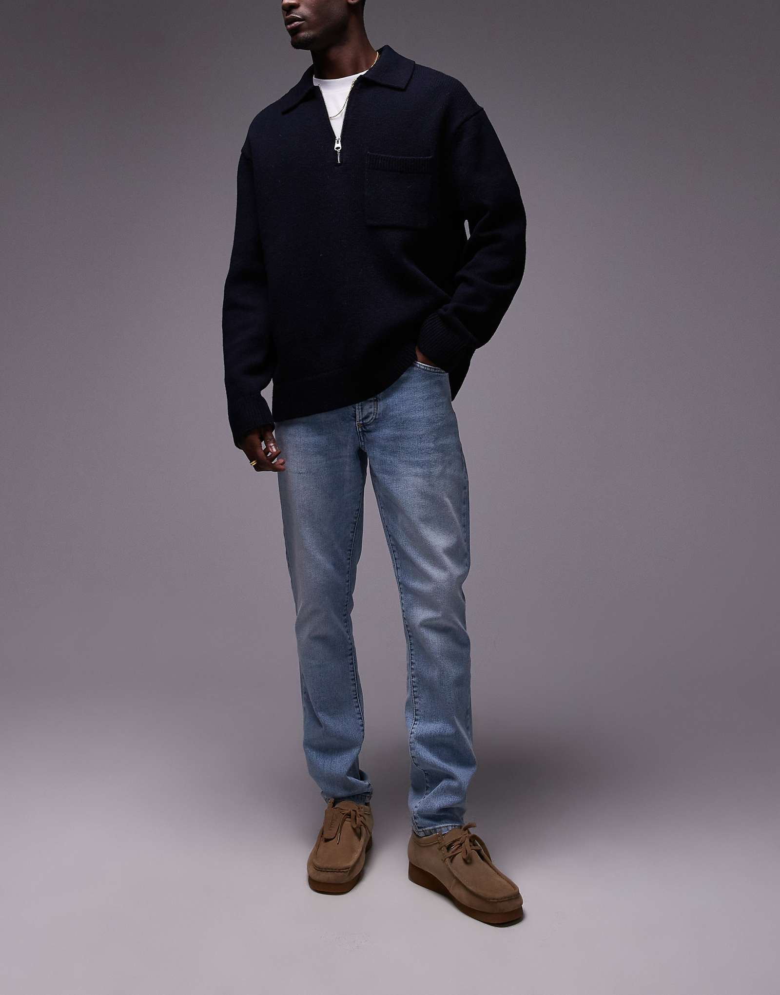 Джинсы-скинни-стрейч Topman светло-голубого цвета 6690₽