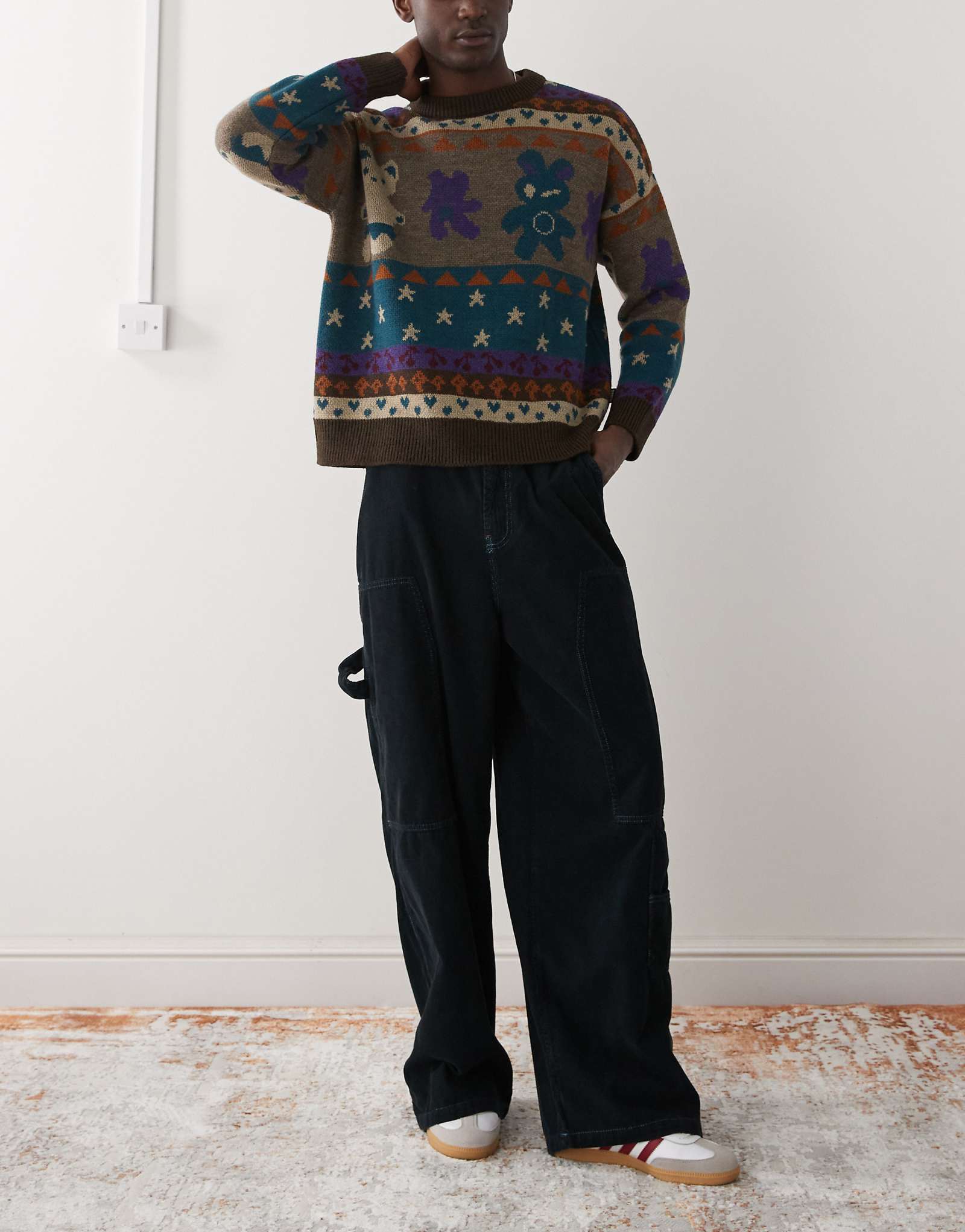 Мешковатые джинсы COLLUSION темно-синего цвета 4790₽