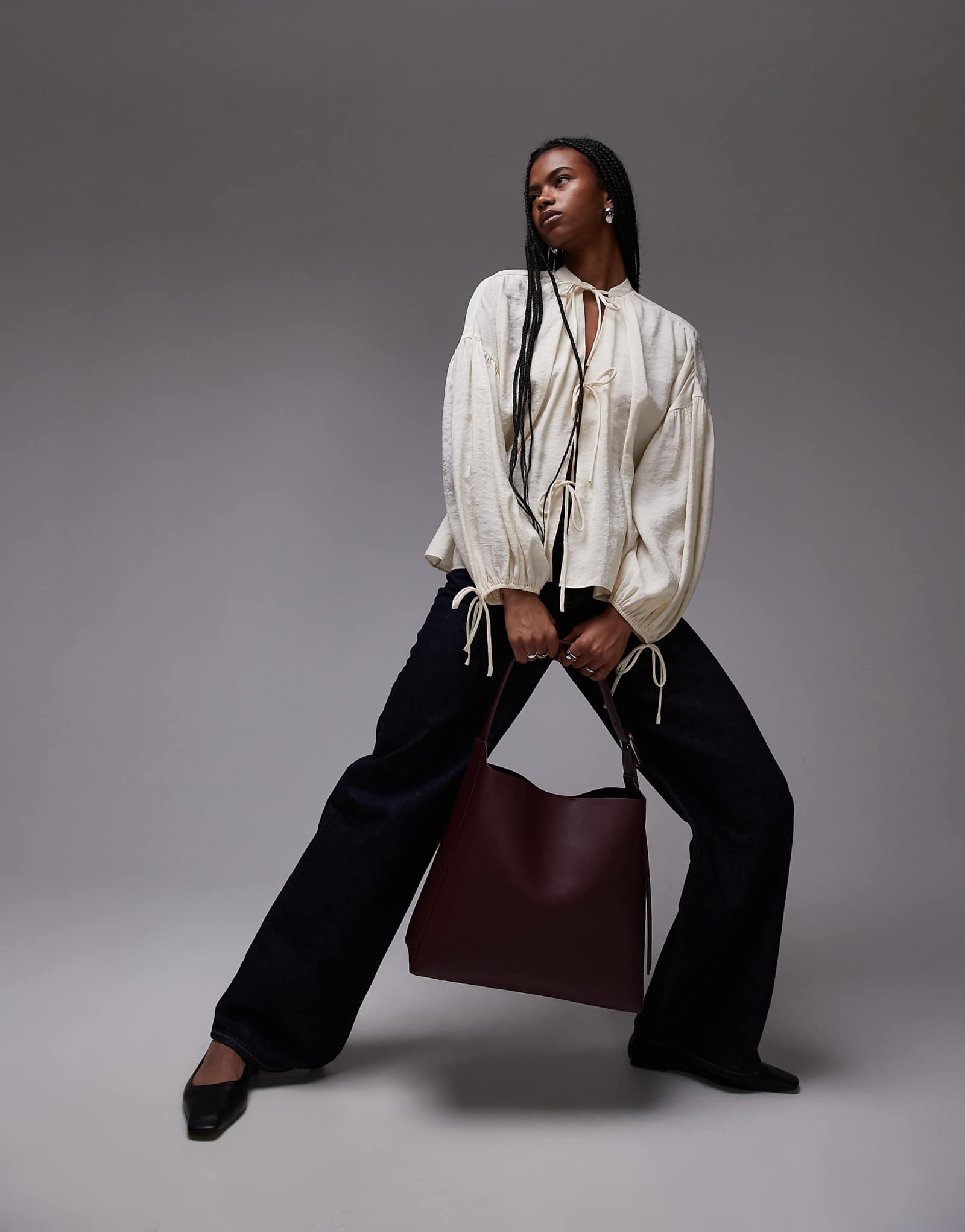 Топ с завязками Topshop soft touch спереди из пахты 9990₽