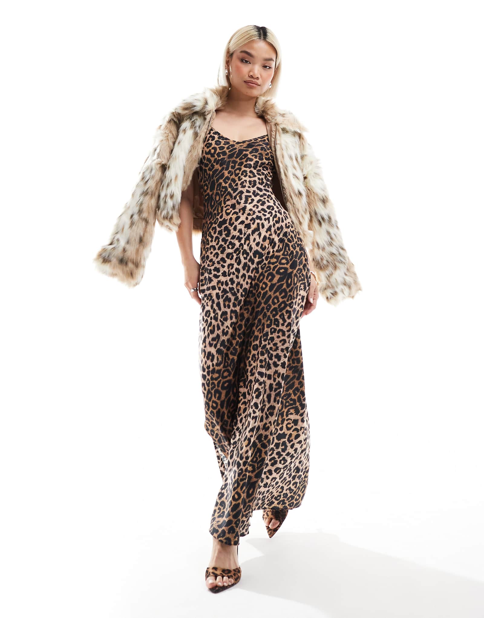 Атласное макси-платье-комбинация AllSaints Bryony Iona желтого цвета от leppo 17290₽