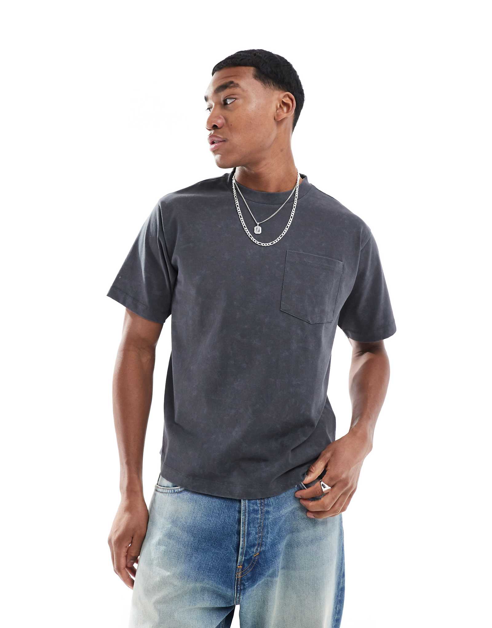 Серая футболка свободного кроя COLLUSION 4290₽