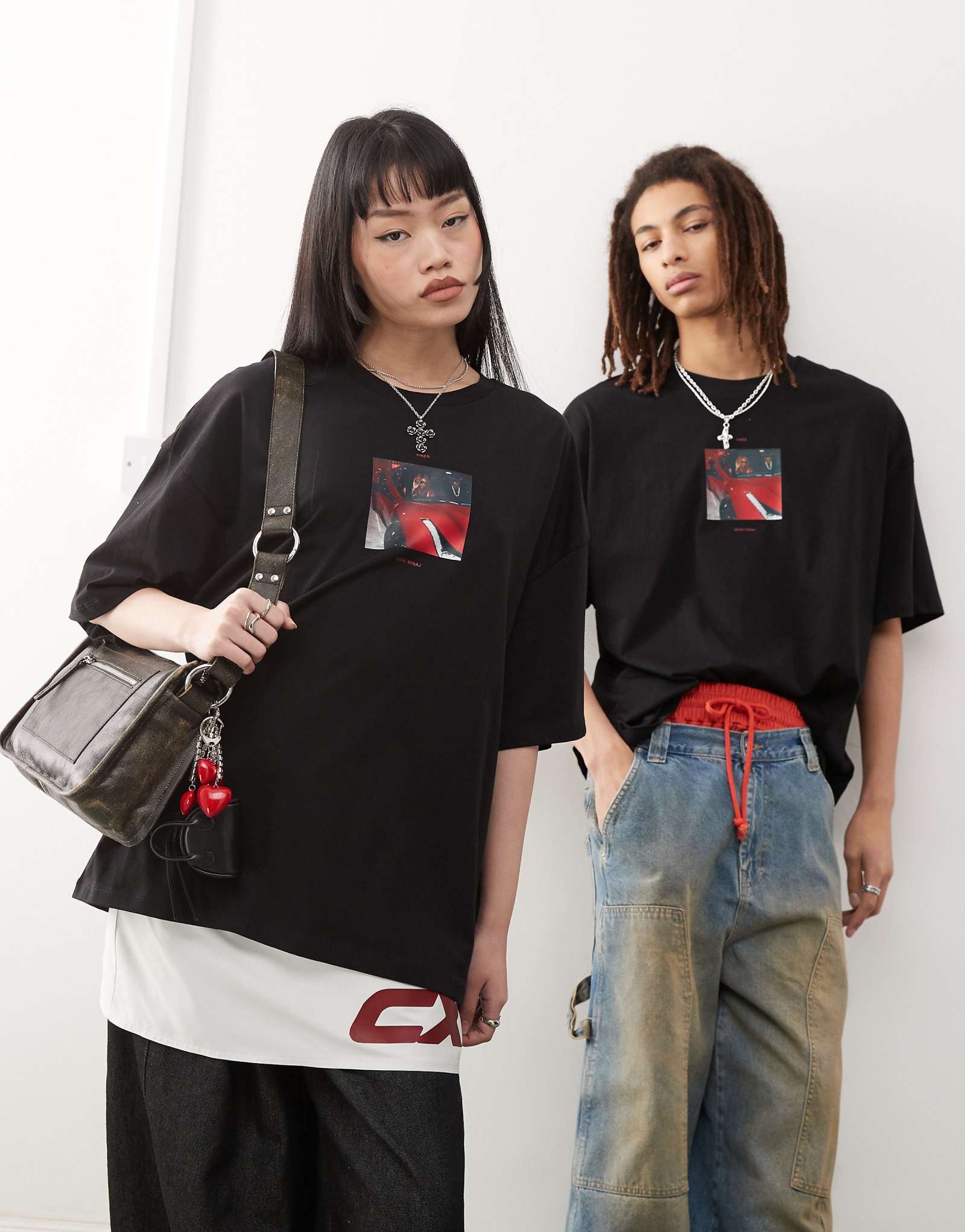 Черная футболка унисекс COLLUSION с официальным принтом Nicki Minaj с фотографической лицензией оверсайз 7390₽