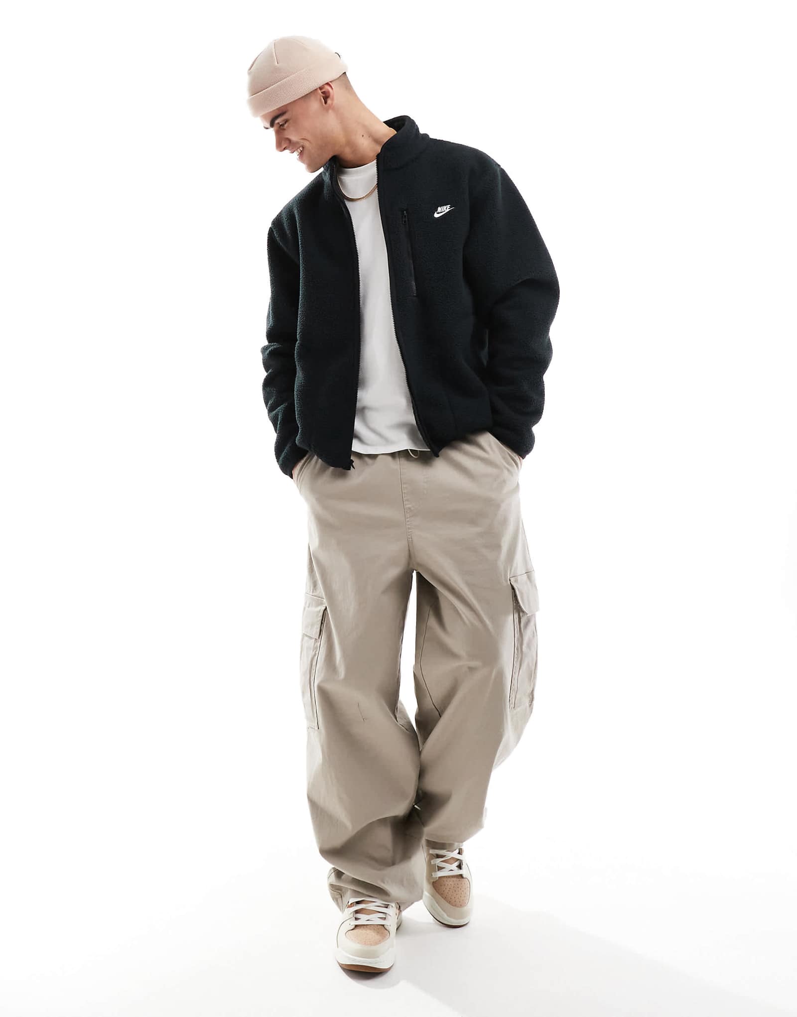 Флис Nike Club черного цвета 19090₽