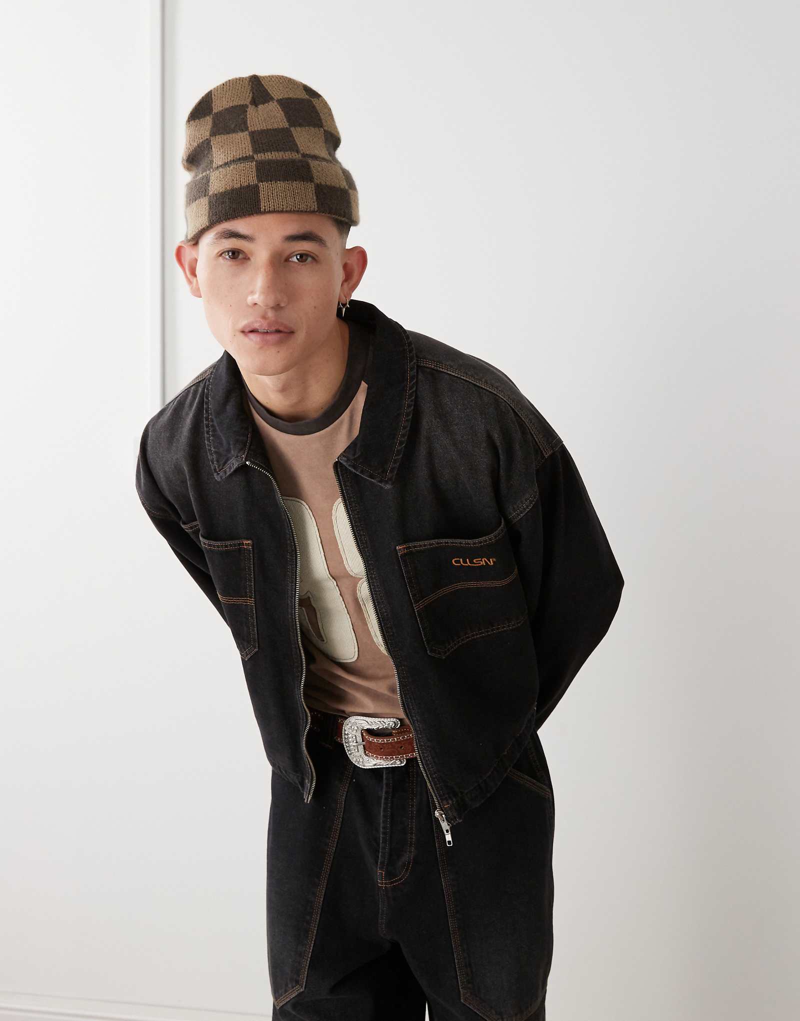 Джинсовая куртка COLLUSION на молнии черного цвета - часть комплекта 10890₽