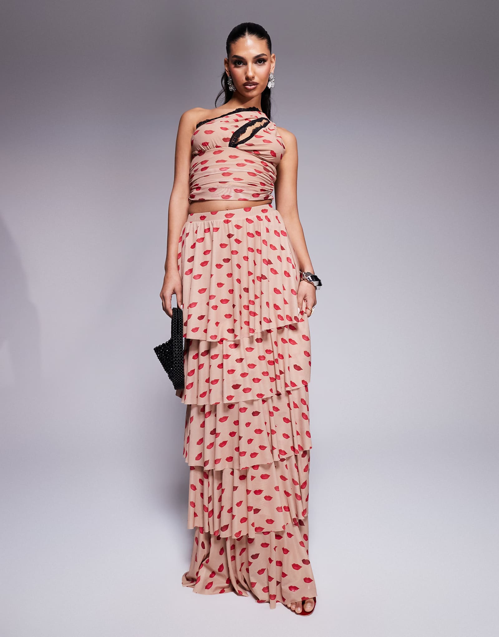 Макси-юбка AFRM Jace с рюшами и принтом 