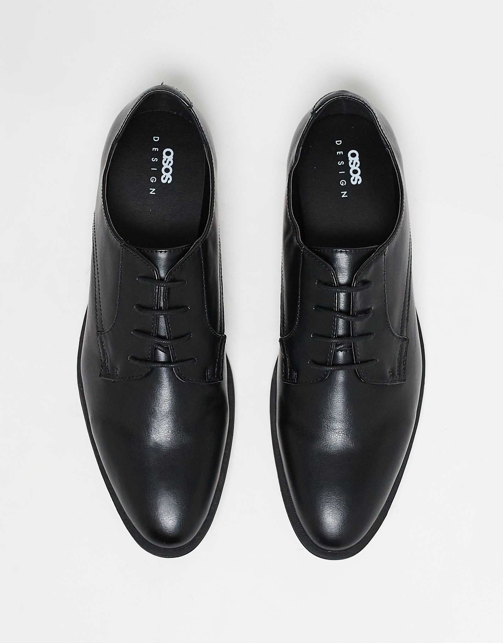 Дизайнерские туфли-дерби ASOS из черной искусственной кожи 8790₽