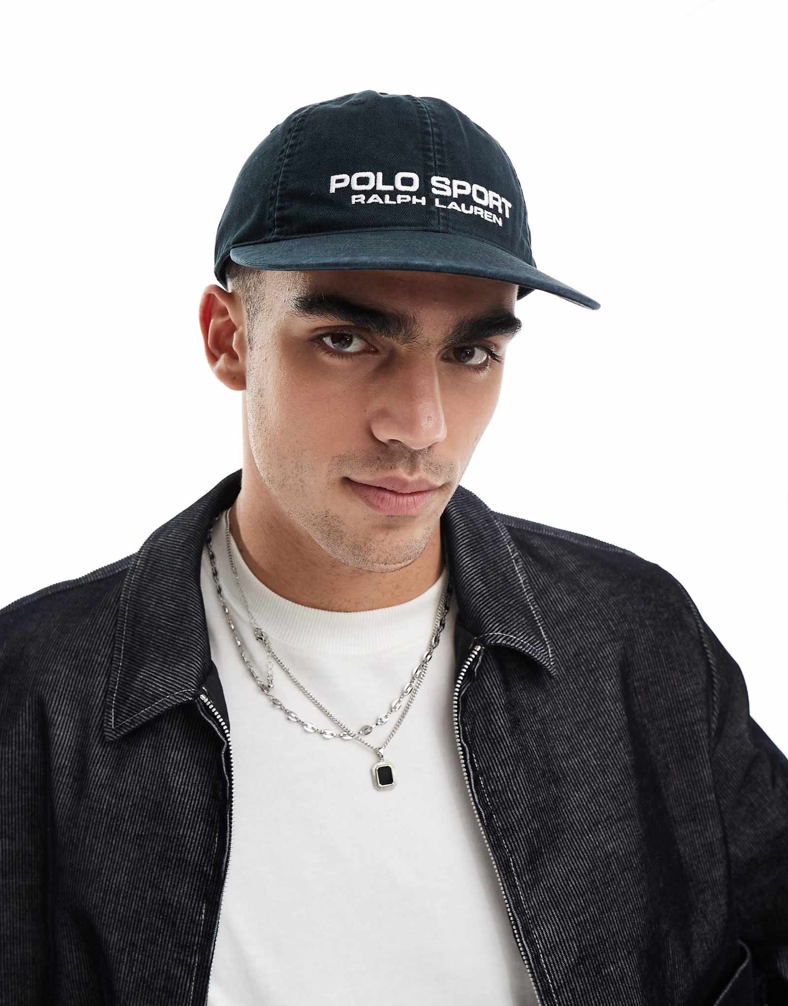 Бейсболка Polo Ralph Lauren Sport capsule с логотипом из саржи черного цвета