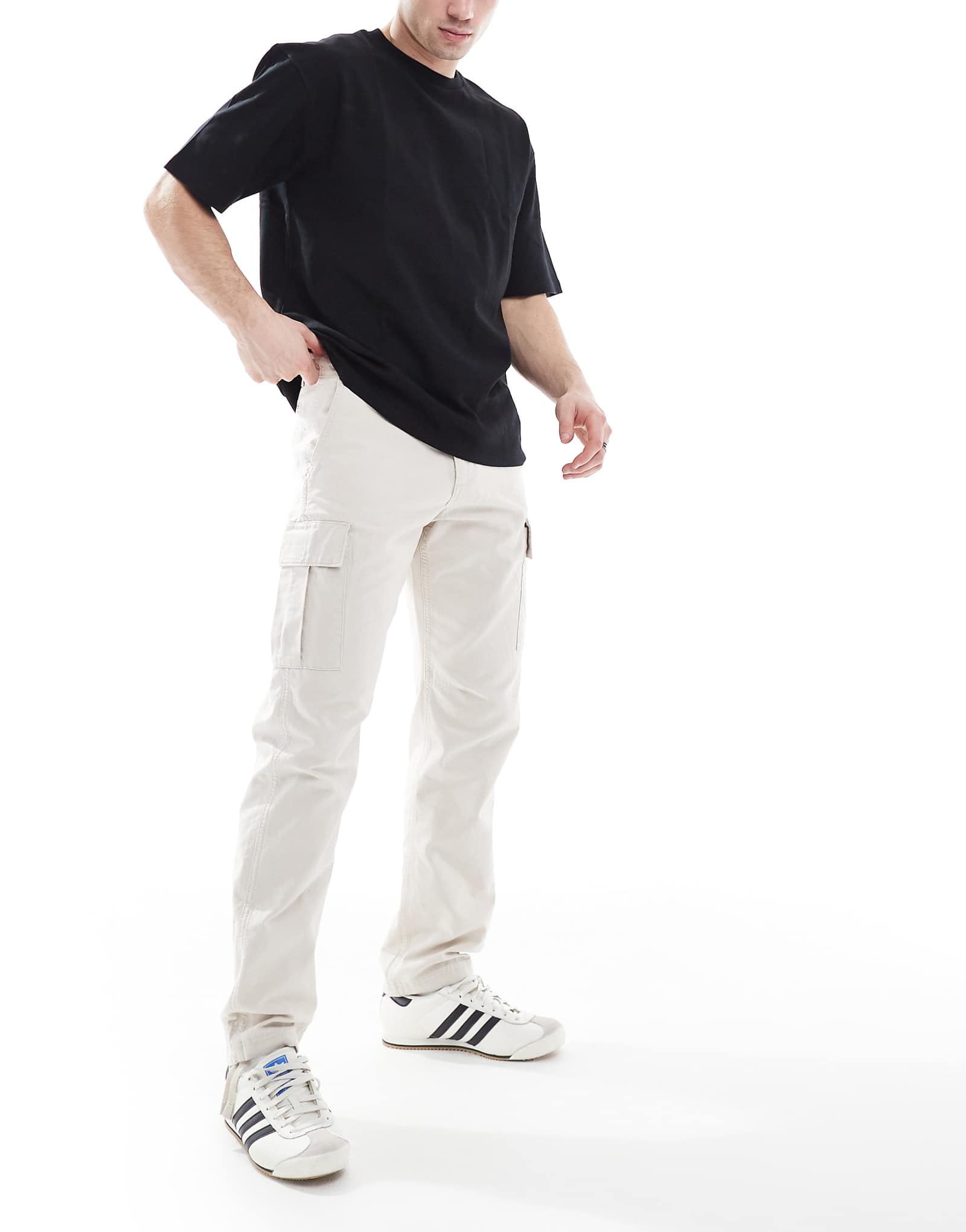 Брюки-карго свободного кроя Jack -Jones бежевого цвета 13690₽