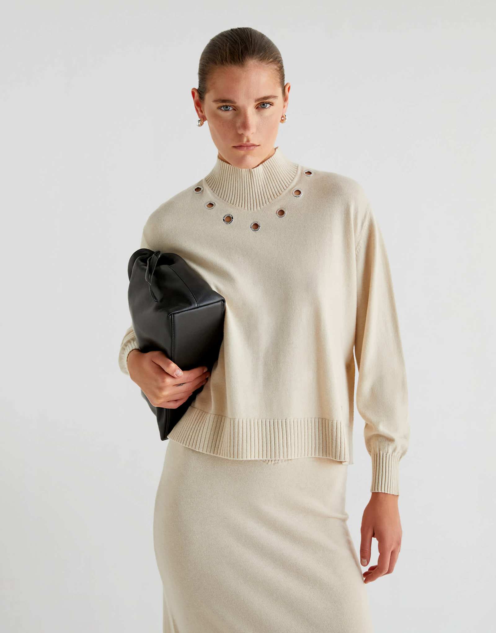 Свитер с петельками Scalpers цвета экрю - часть комплекта 20290₽