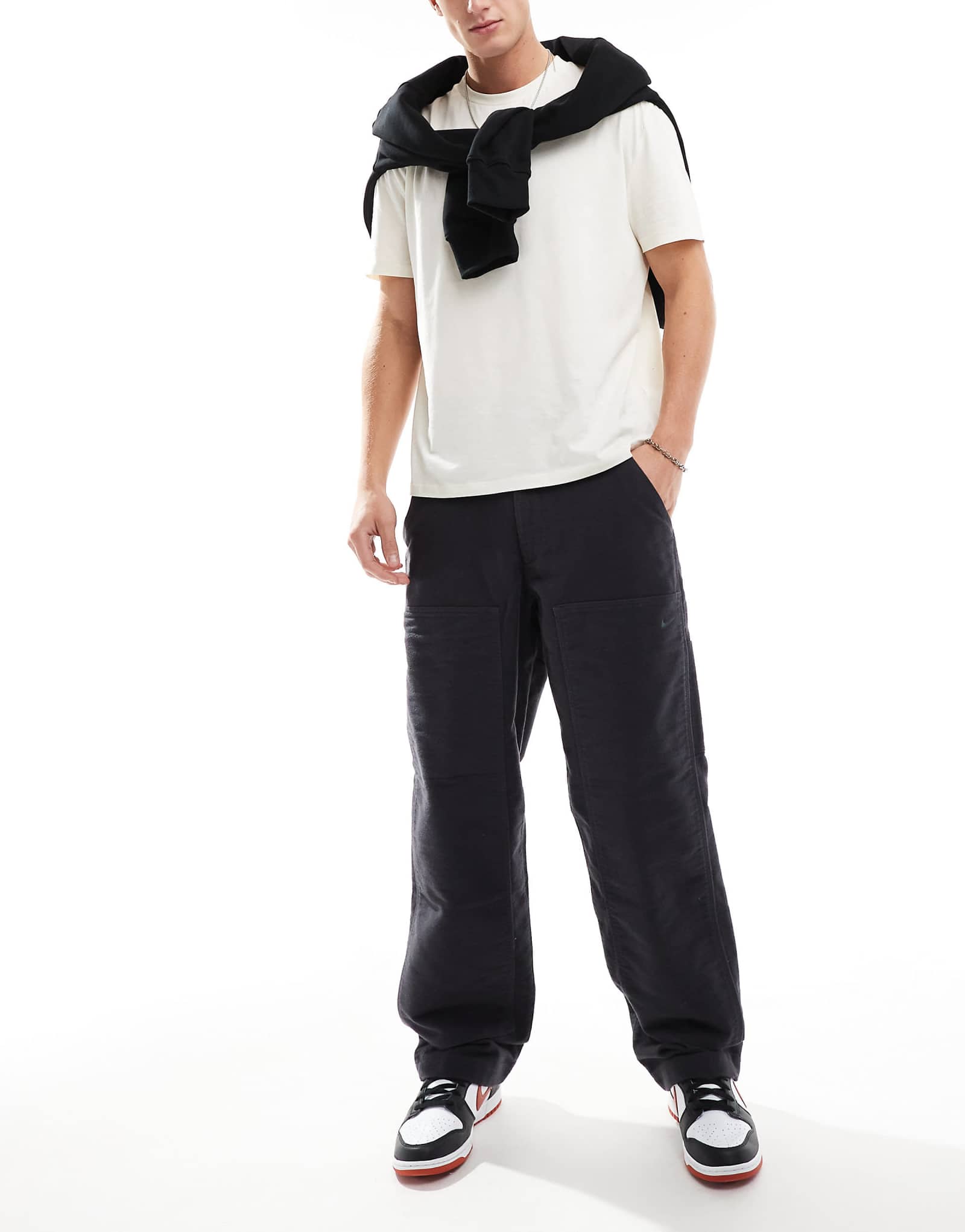 Брюки Nike Life с двойным наколенником черного цвета 12690₽