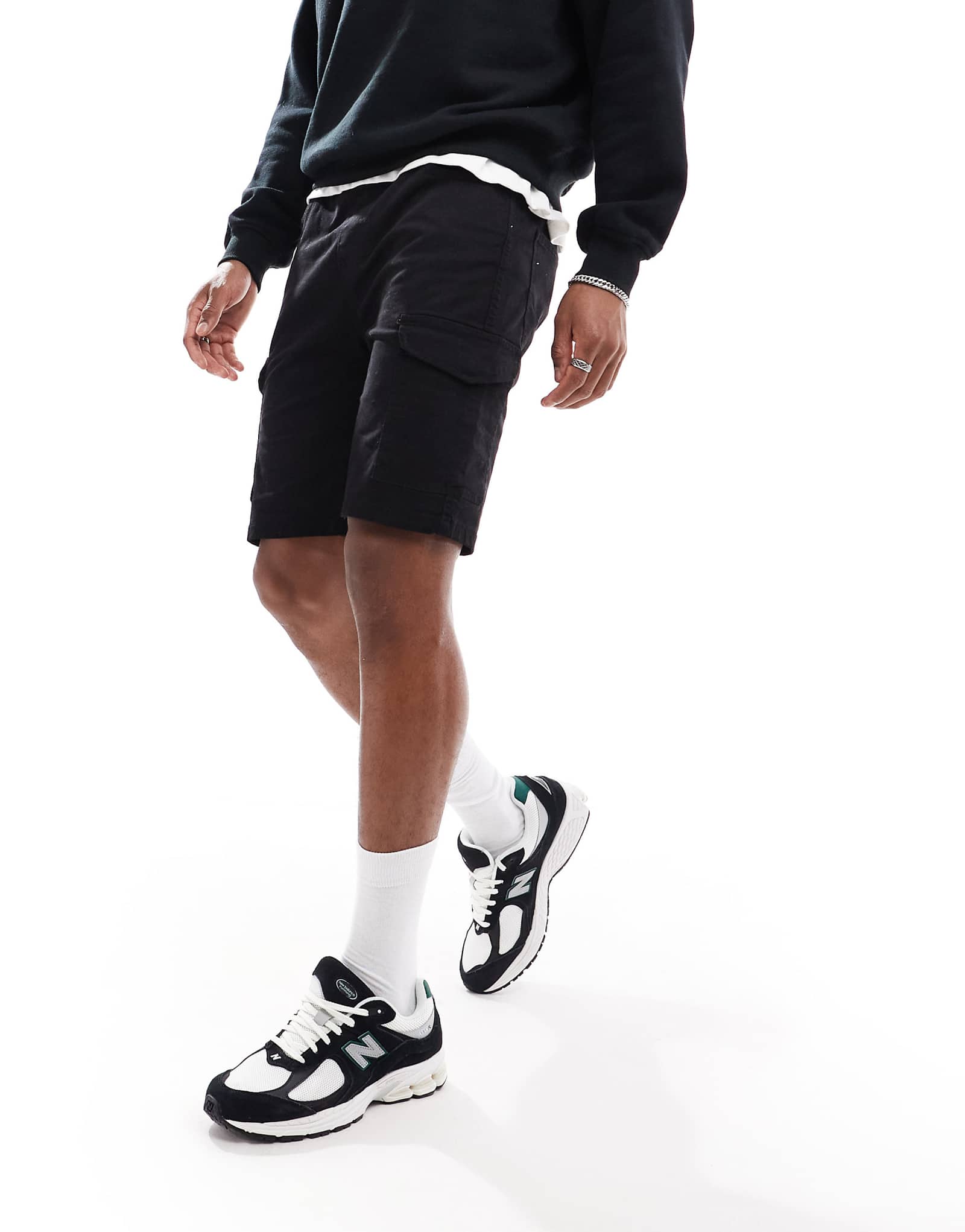 Шорты-карго DTT garment окрашивают в черный цвет 7390₽