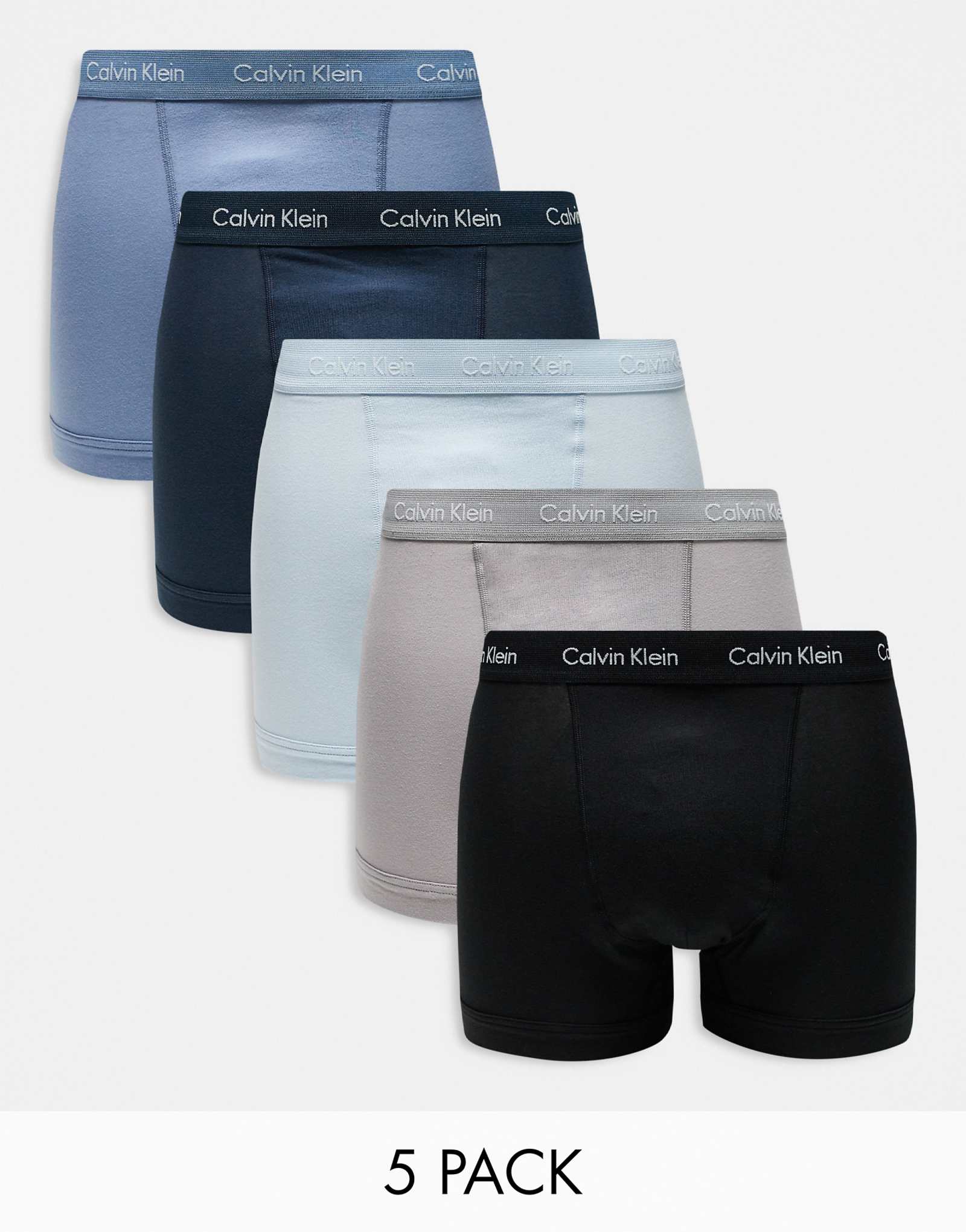 Кофр Calvin Klein Cotton Stretch из 5 упаковок синего нейтрального цвета 15090₽