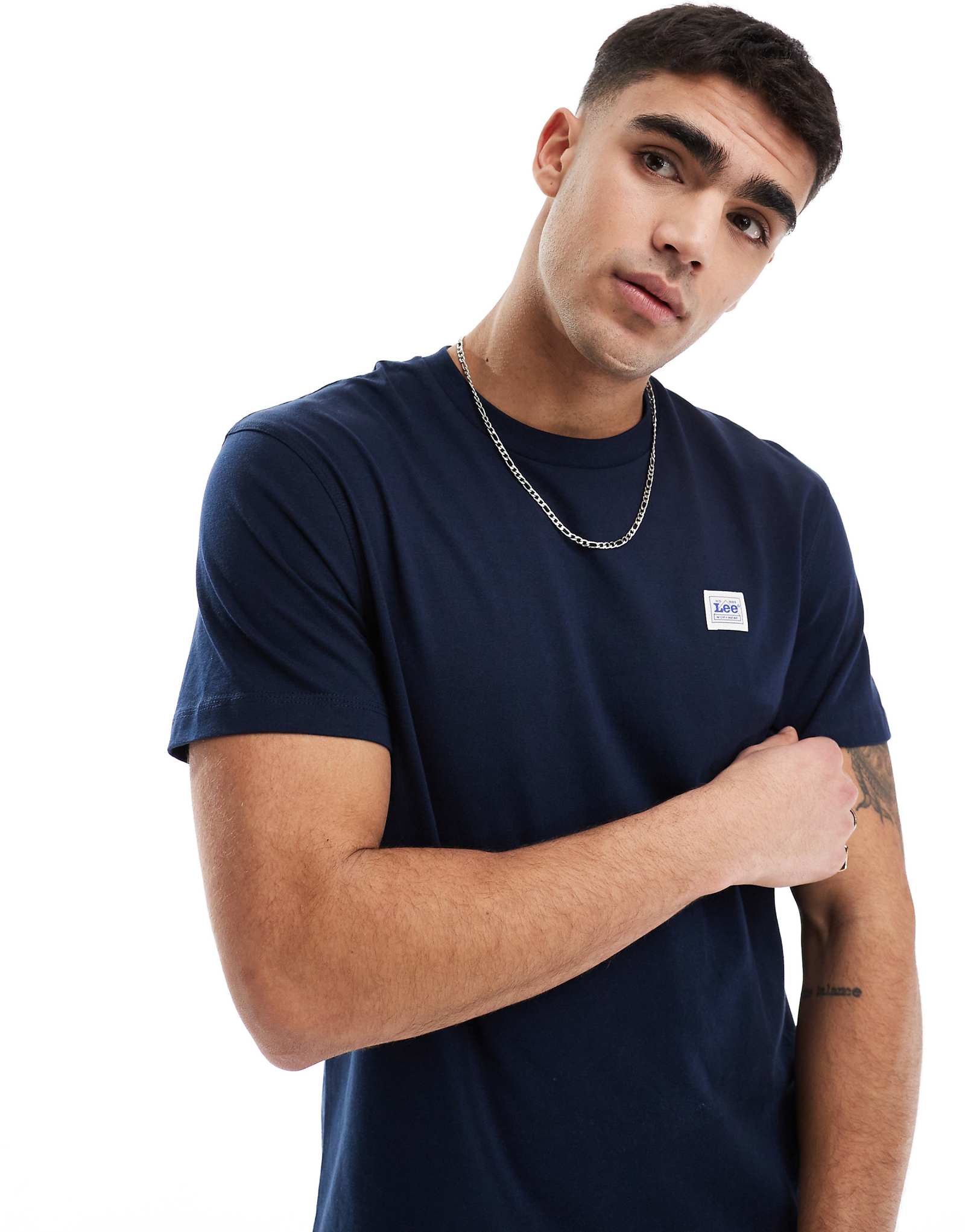 Футболка свободного кроя Lee workwear темно-синего цвета 6790₽