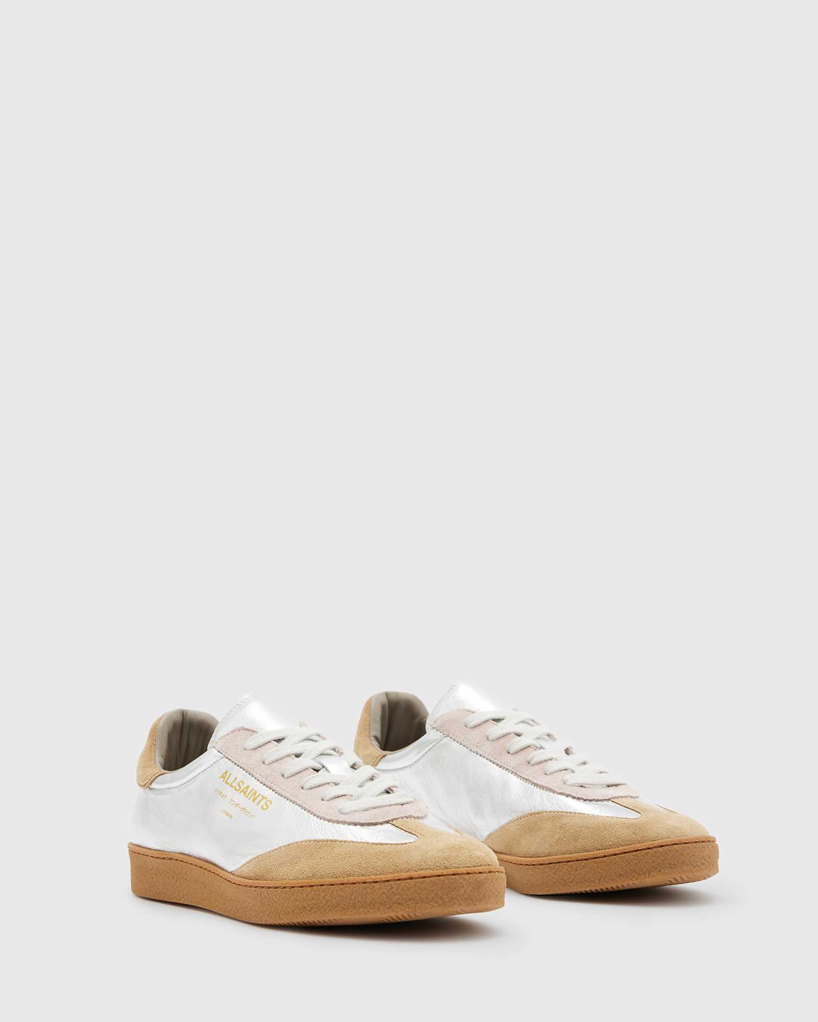 Кроссовки AllSaints Thelma серебристо-розового цвета