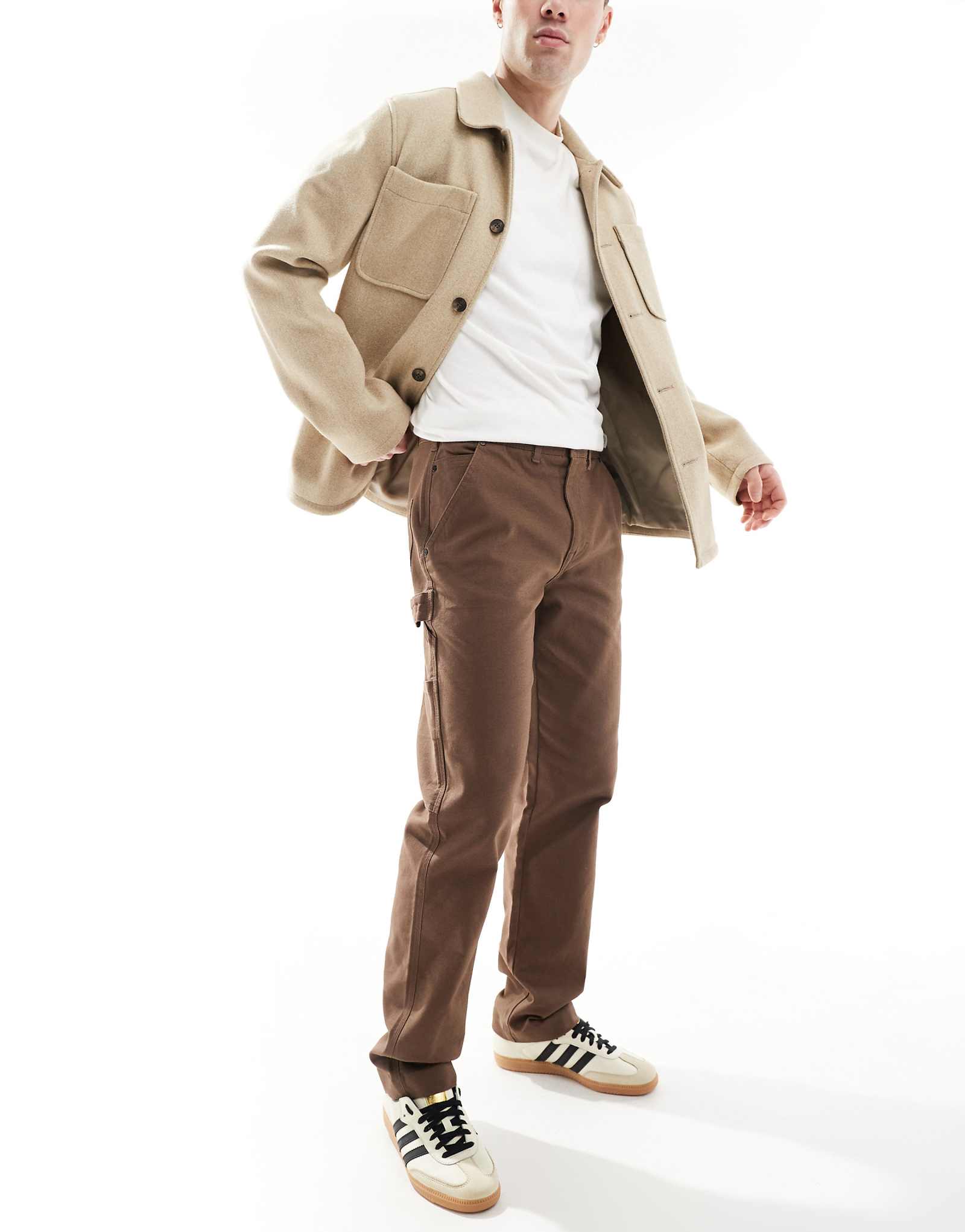 Поношенные плотницкие брюки шоколадно-коричневого цвета 6990₽