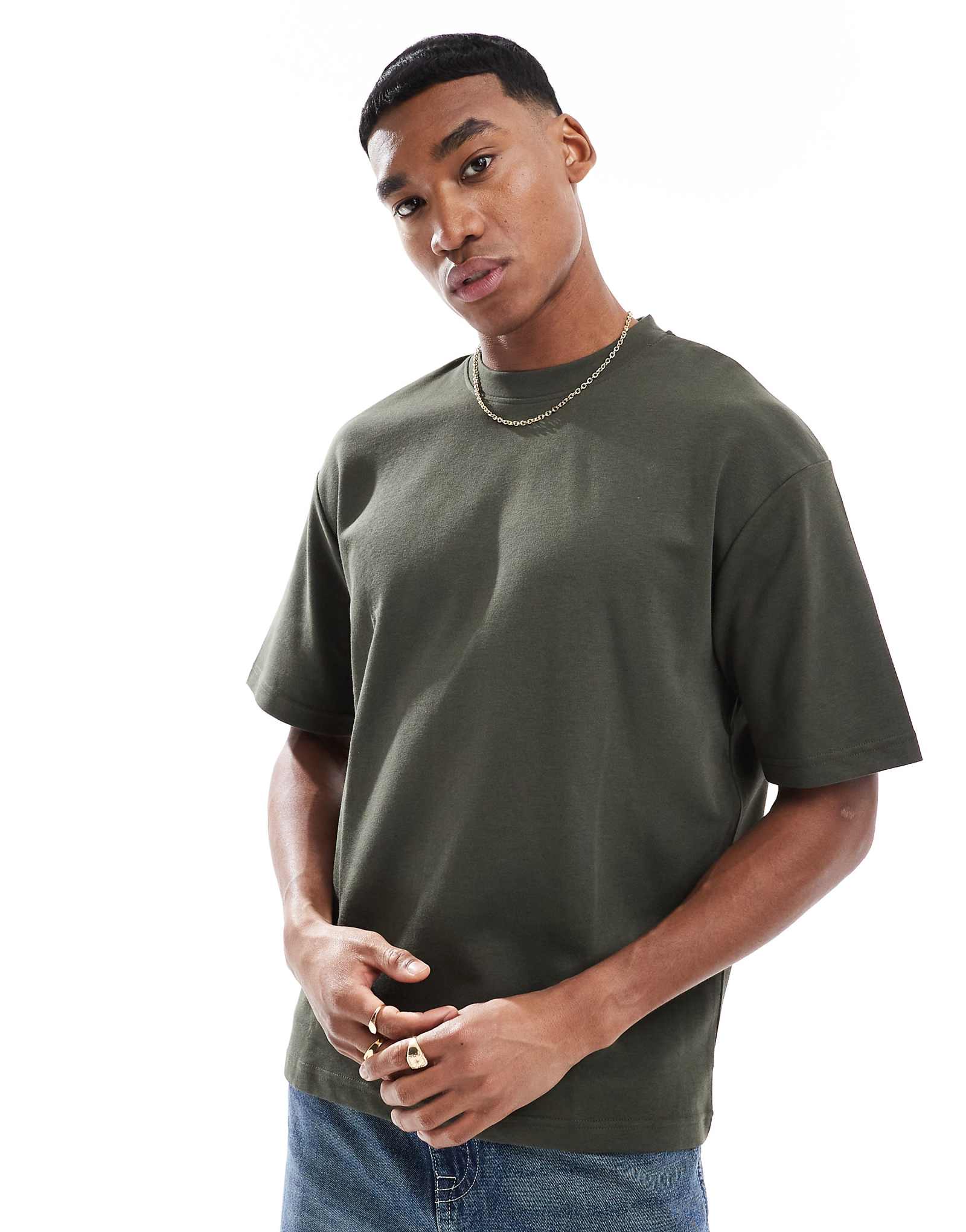 Футболка Selected Homme oversize heavyweight в зеленом цвете 9190₽