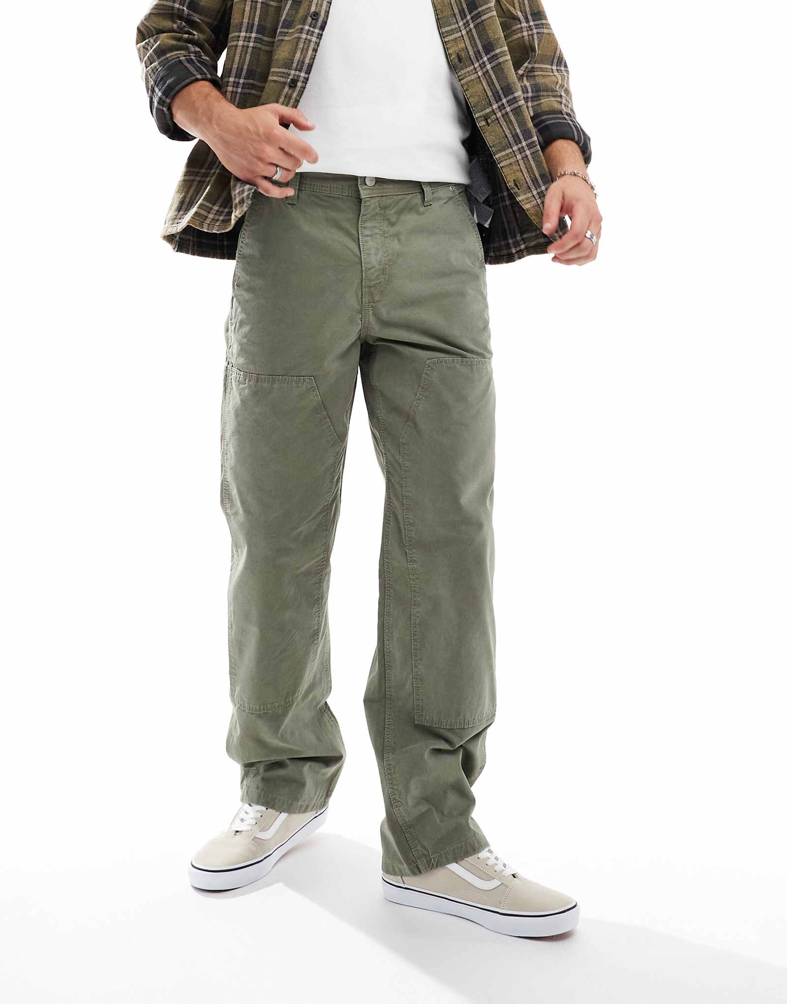 Рабочие брюки свободного кроя River Island зеленого цвета 6890₽