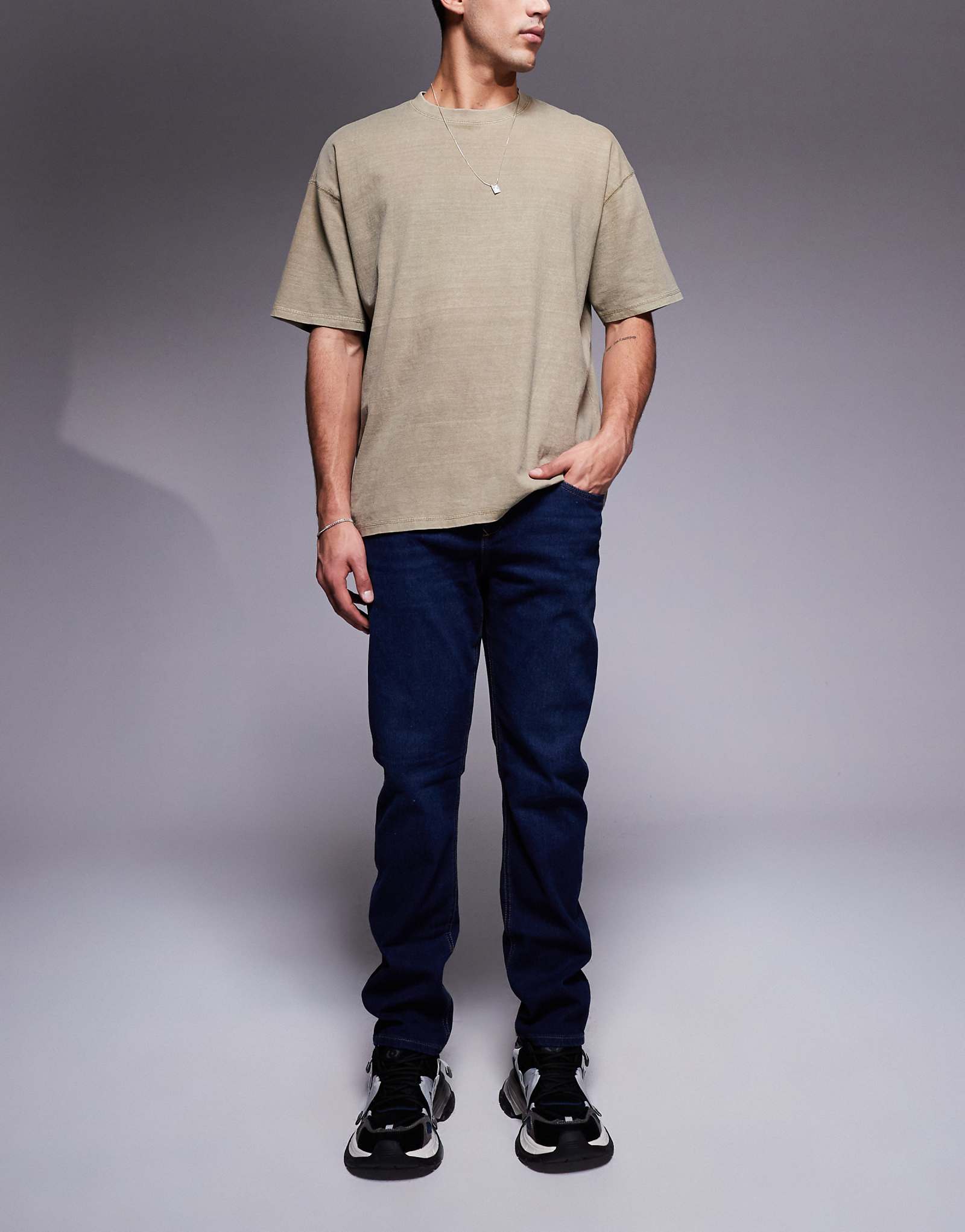 Джинсы River Island Slim Fit темно-синего цвета 8990₽