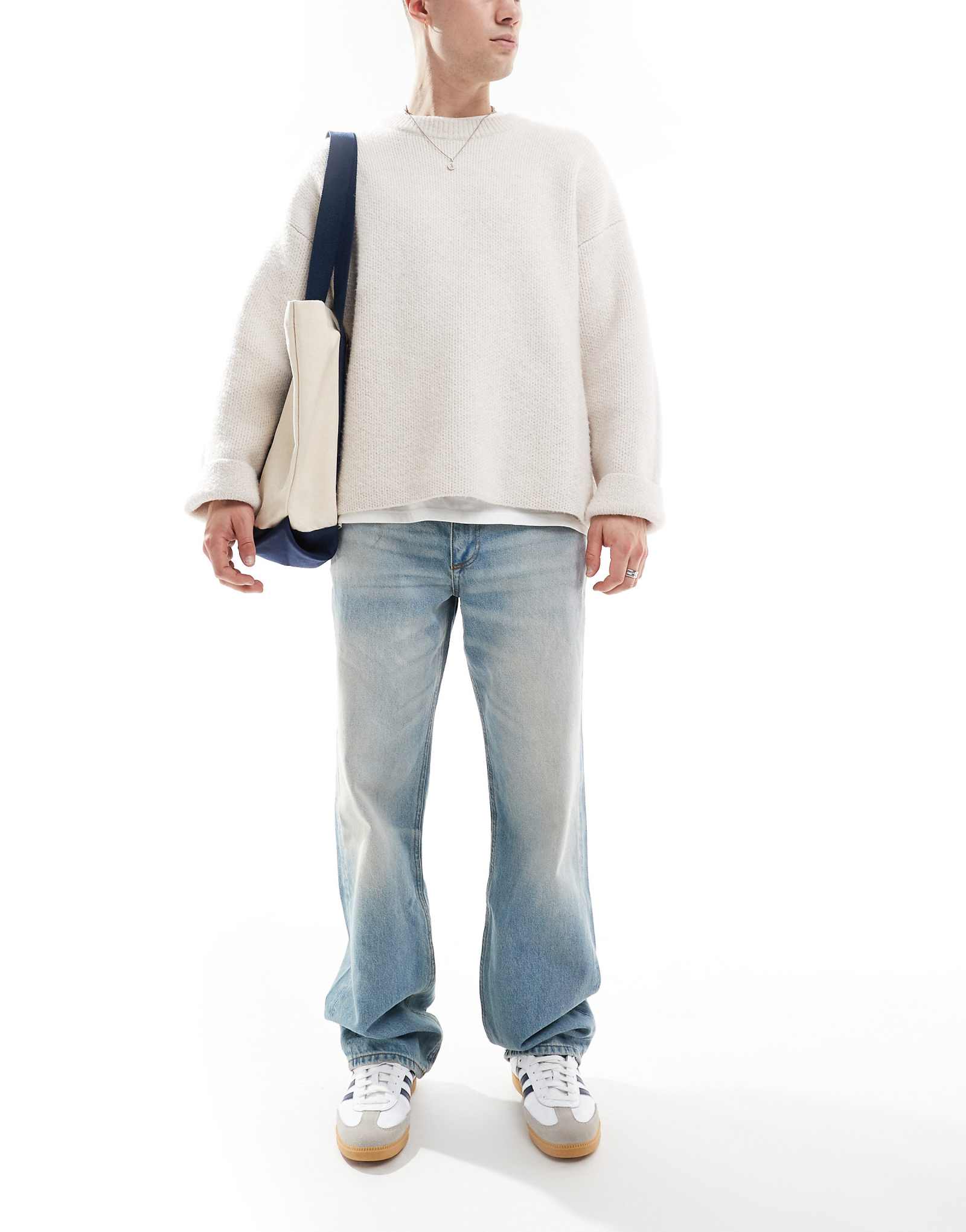 Мешковатые джинсы River Island светло-голубого цвета 5690₽