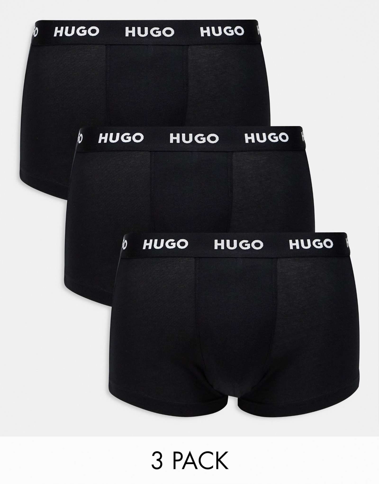 Черные плавки Hugo Bodywear из 3-х упаковок с логотипом на поясе 9590₽