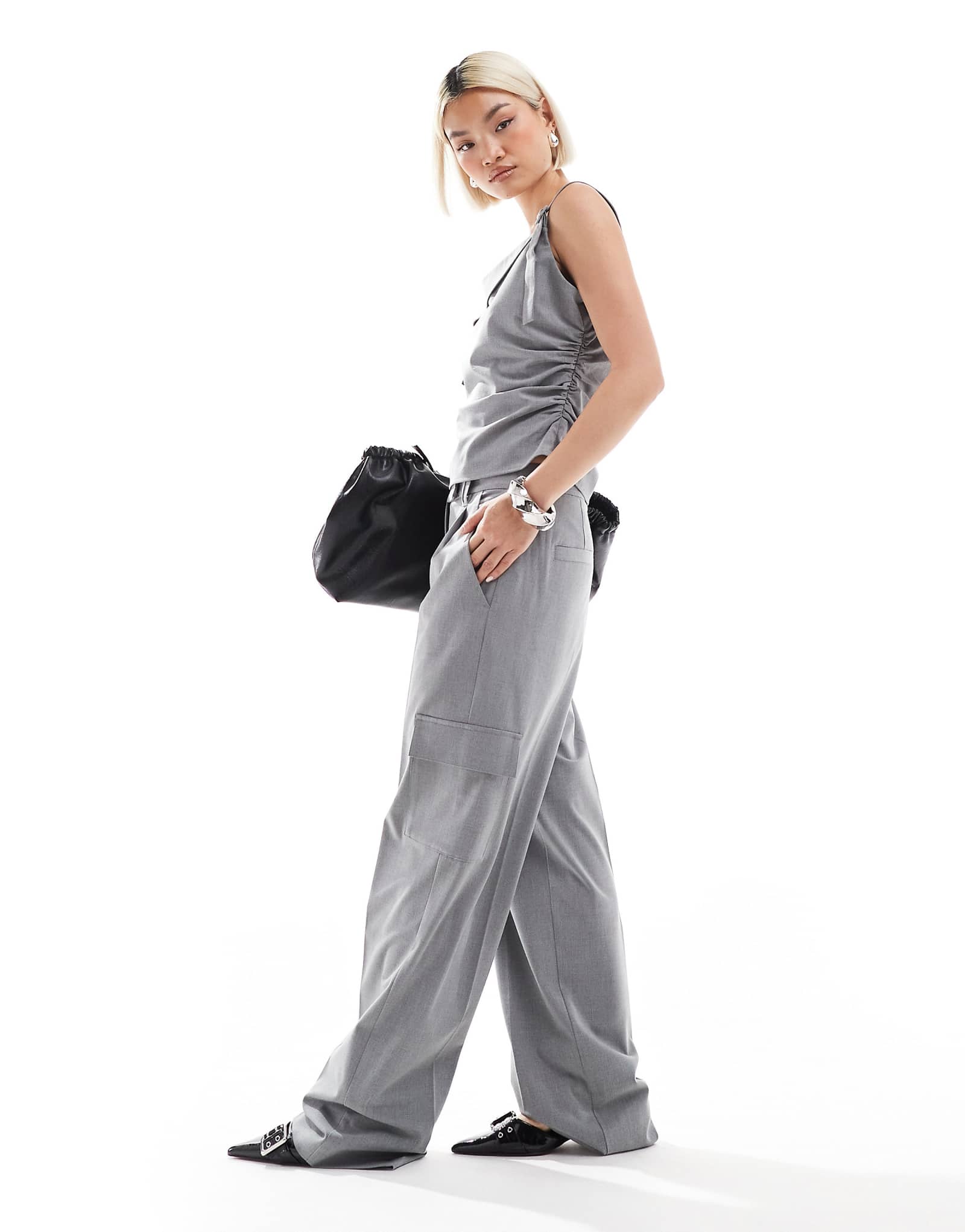 Брюки Franklin barrel leg от French Connection серого цвета сшитые на заказ - часть комплекта 18990₽