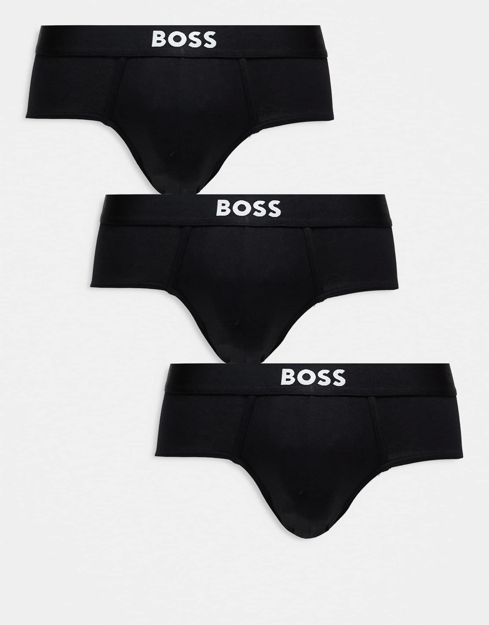Хипстерские трусы BOSS Bodywear из 3-х комплектов с логотипом спереди черные 9290₽