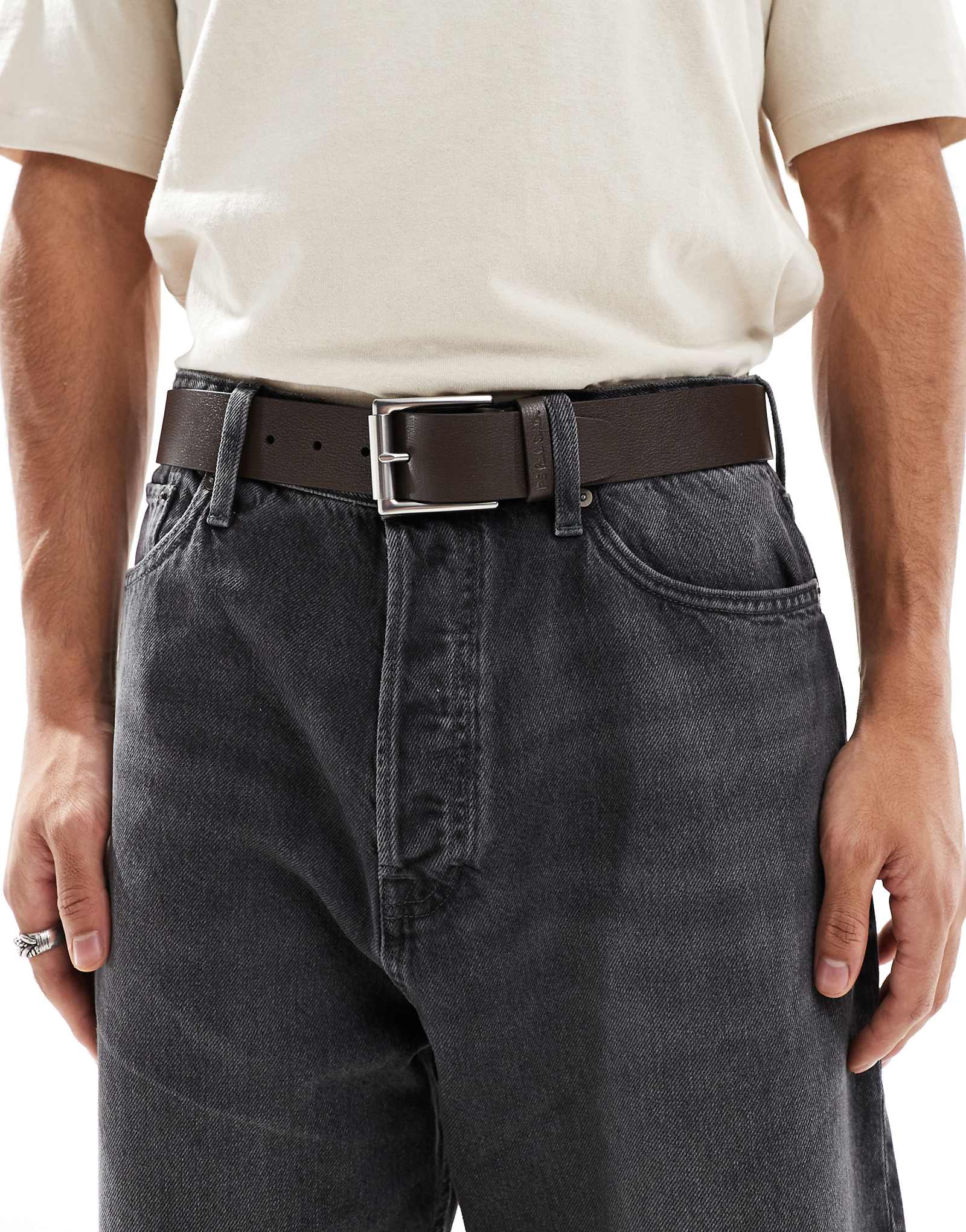 Пояс вратаря PS Paul Smith коричневого цвета