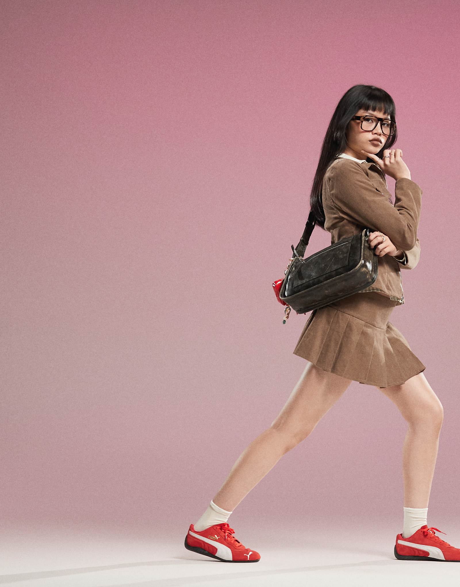 Детская плиссированная юбка Motel Casna из корда орехового цвета - часть комплекта 7490₽