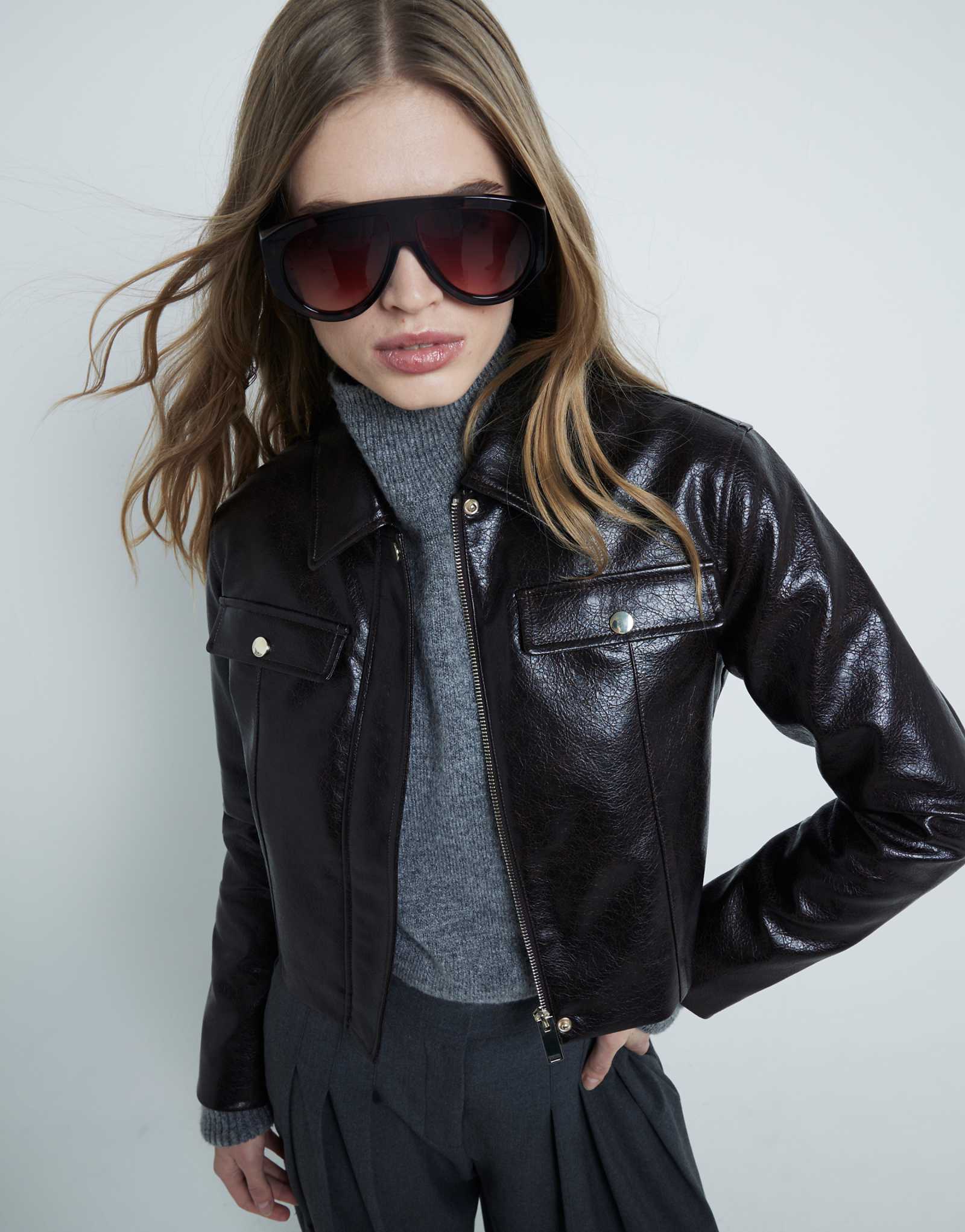 Куртка River Island Harrington темно-коричневого цвета 15290₽