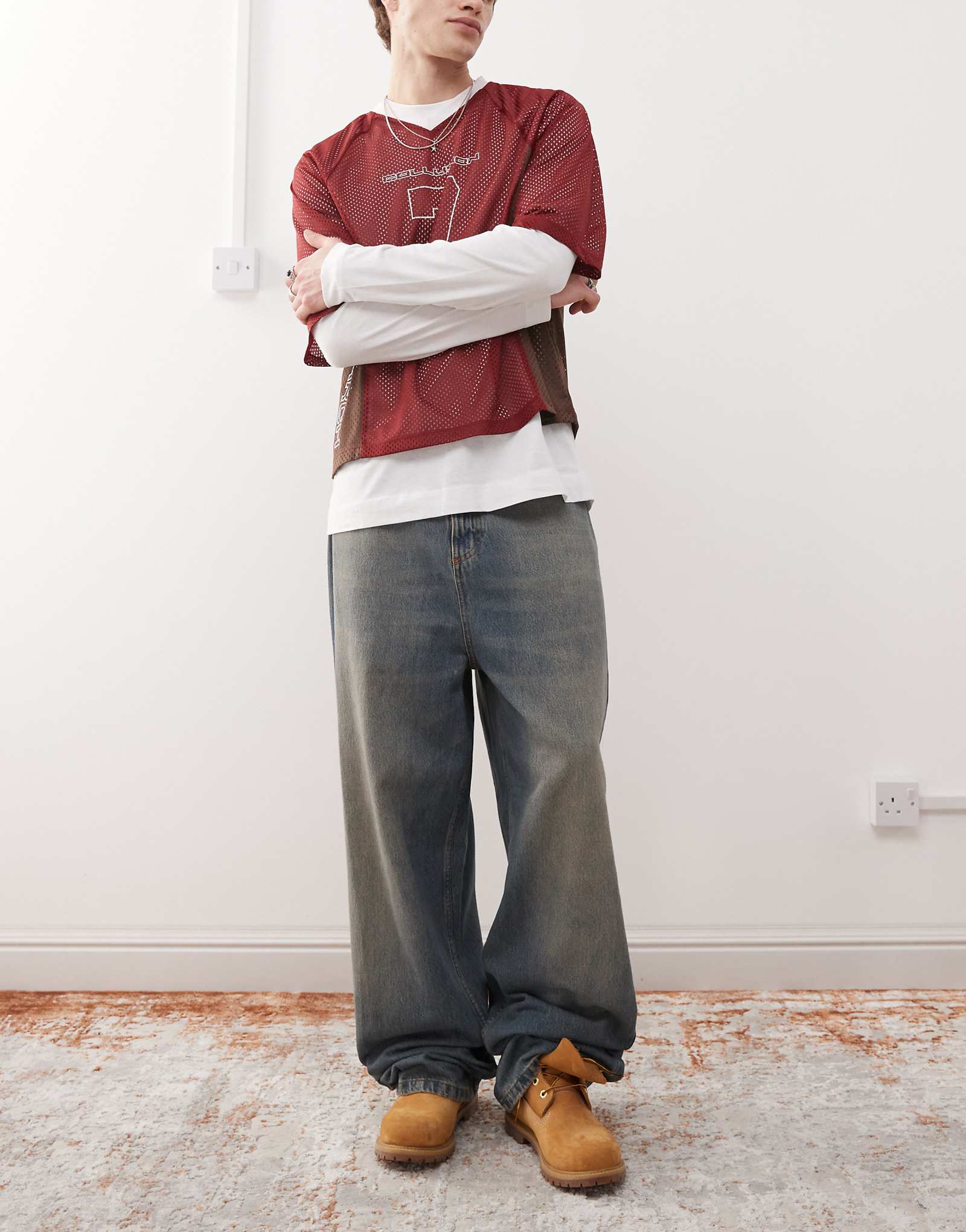 Джинсы COLLUSION X001 antifit с отделкой под камень 10390₽