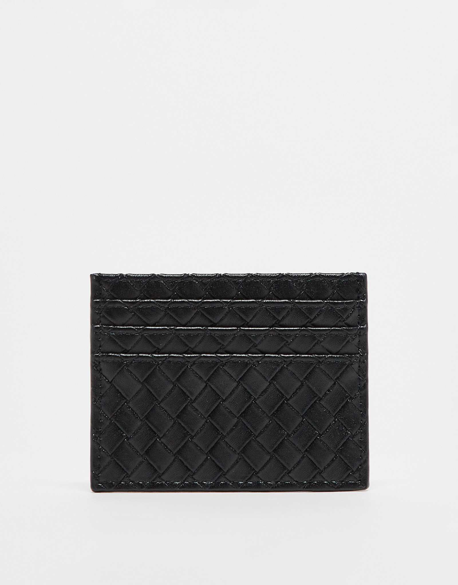 Плетеная визитница из трикотажа GINA TRICOT черного цвета 4390₽