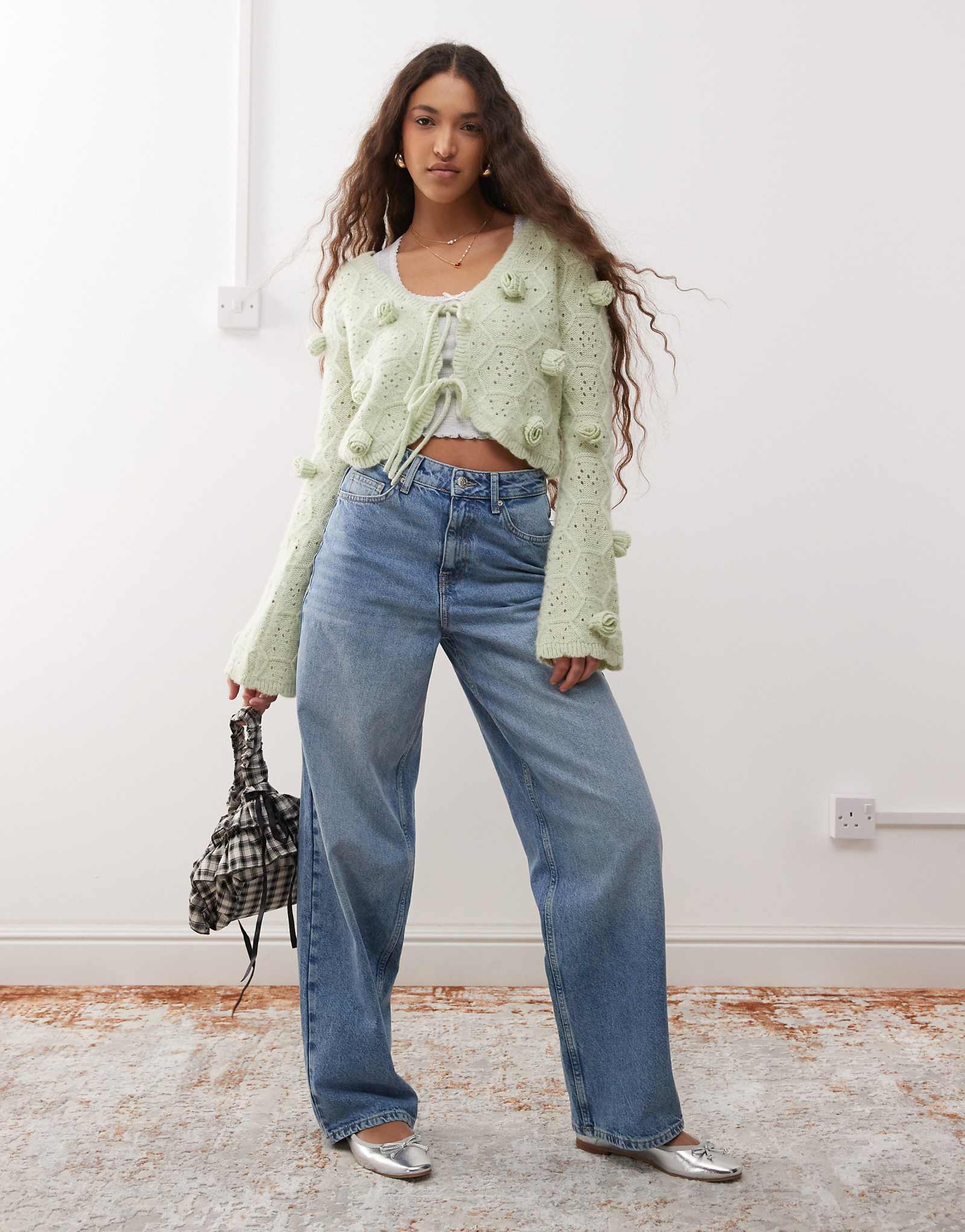 Мешковатые джинсы мисс Селфридж темно-синего цвета 10590₽