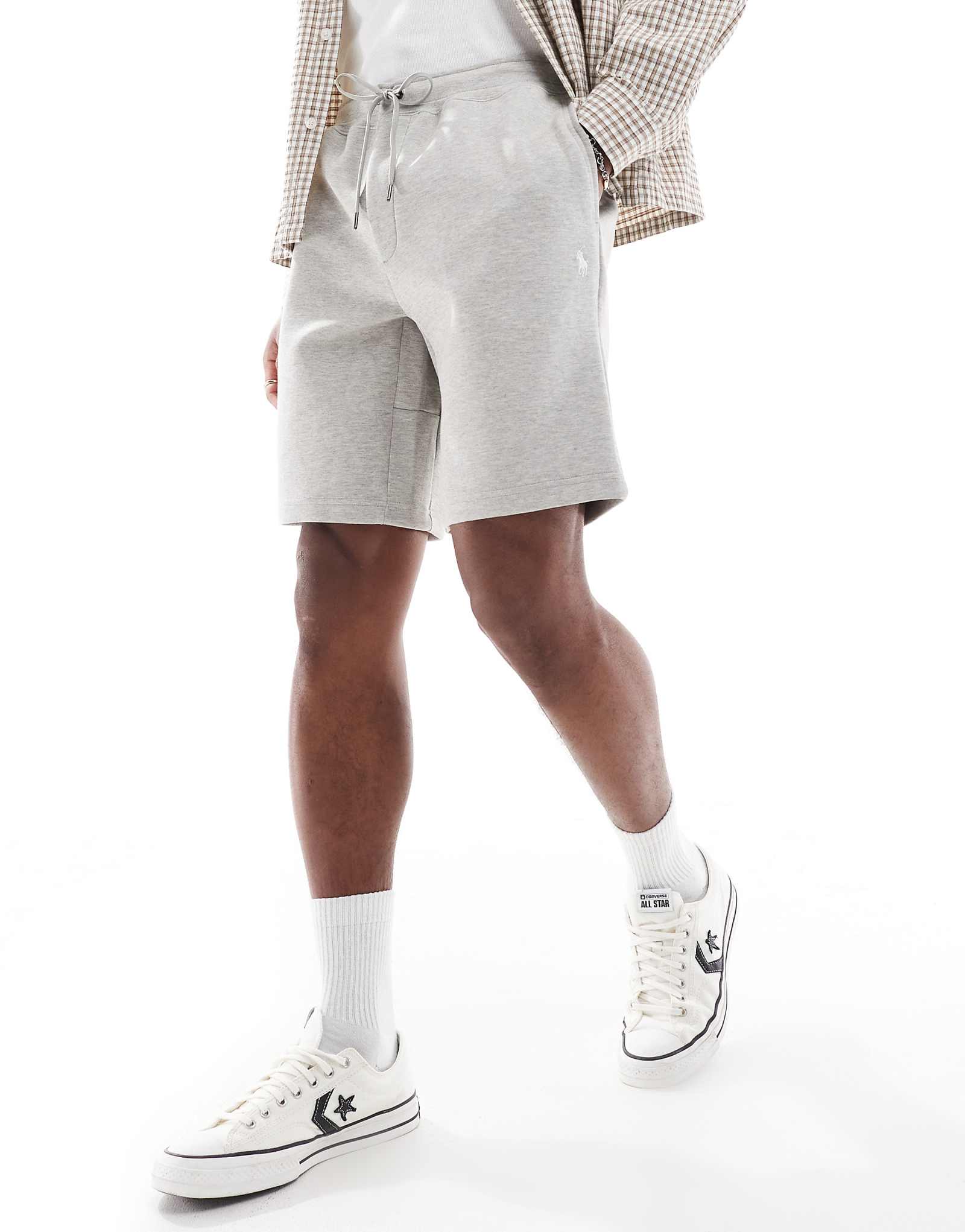 Спортивные шорты Polo Ralph Lauren icon с логотипом из двойного трикотажа в стиле stone heather 18890₽