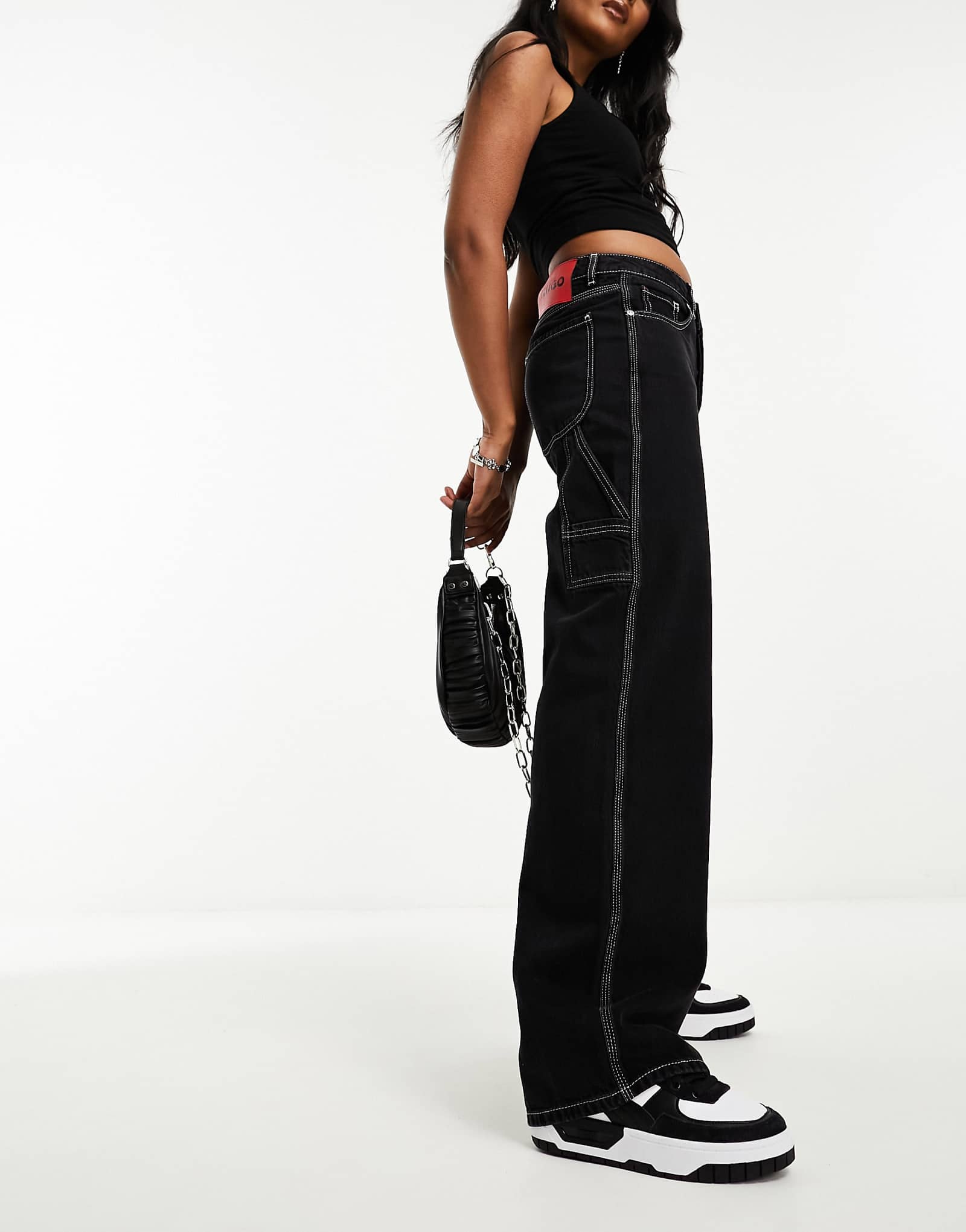 Черные джинсы carpenter свободного кроя от HUGO Gracelyn 46790₽