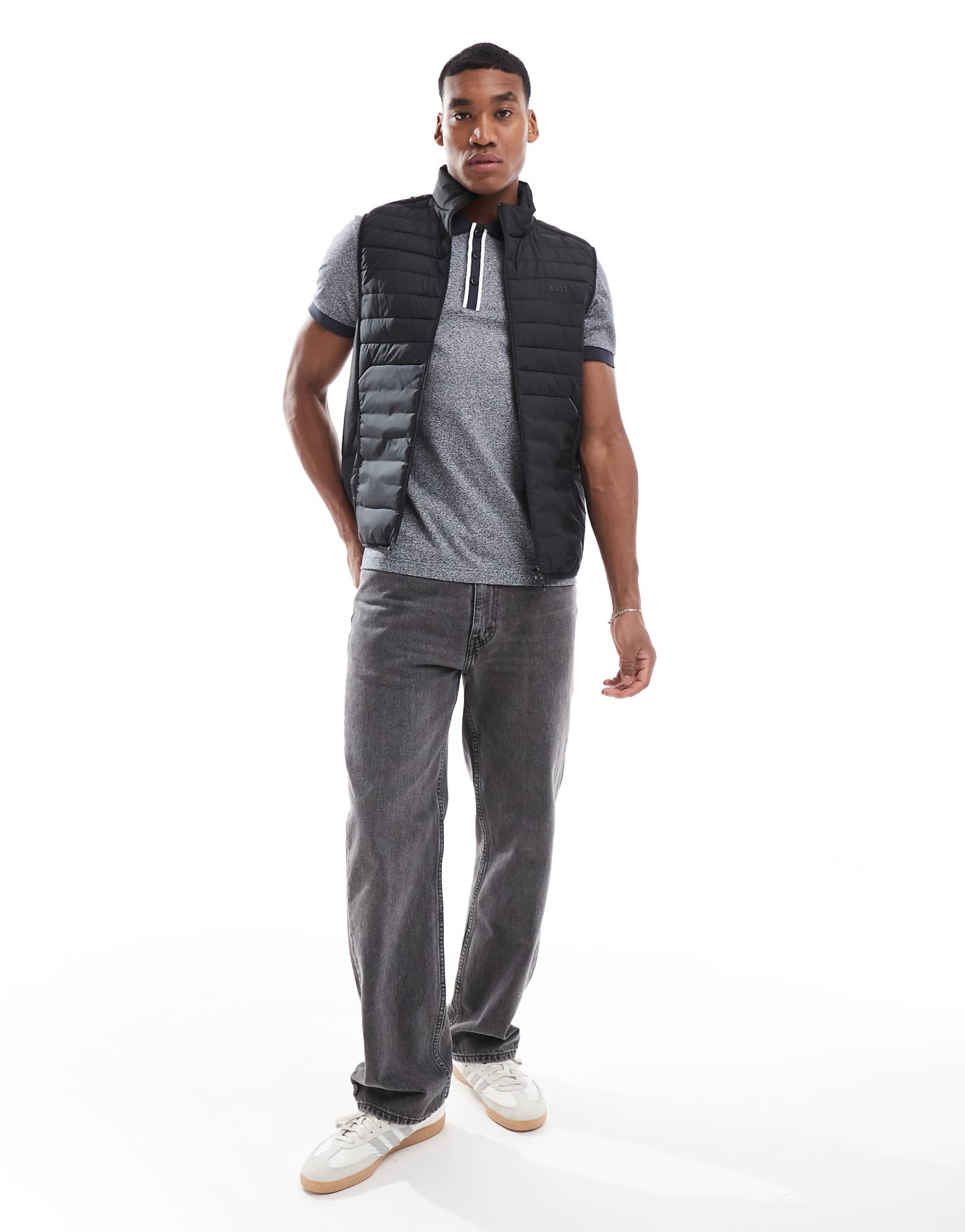 Жилет с подкладкой BOSS Green thor v черного цвета