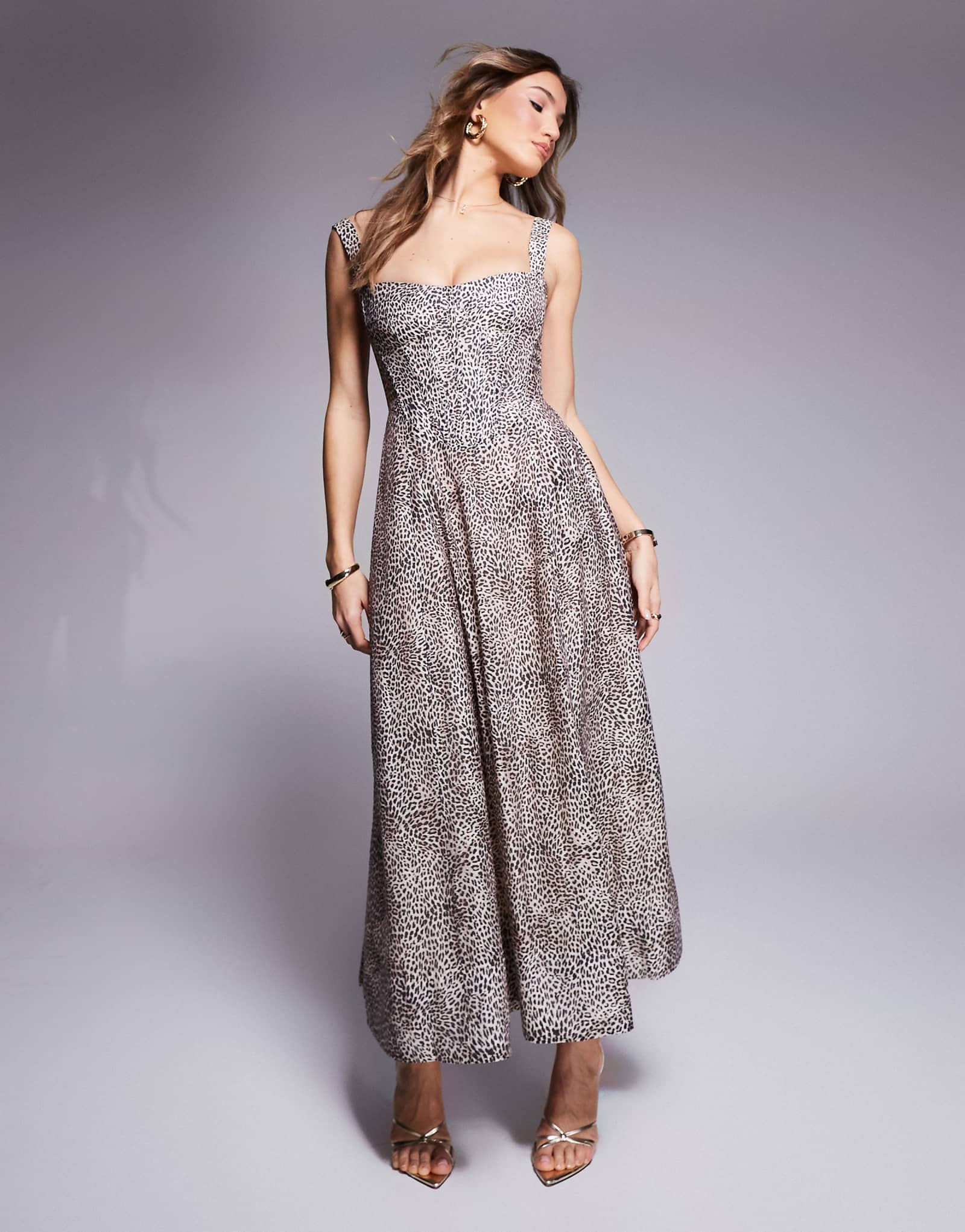 Макси-платье на корсете от Bardot с леопардовым принтом