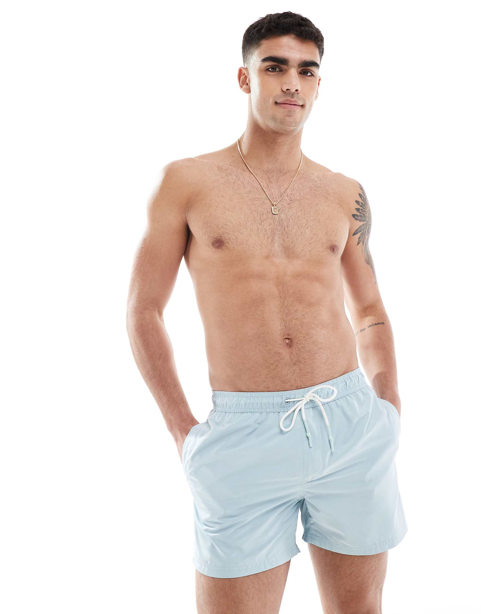 Короткие плавки Bershka basic бирюзового цвета 4390₽