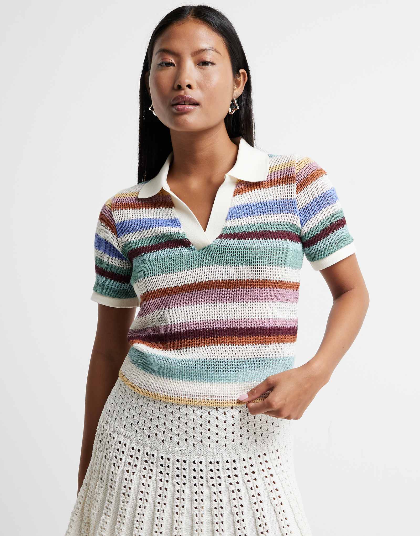 Рубашка поло из джерси в полоску River Island цвета multi 10390₽