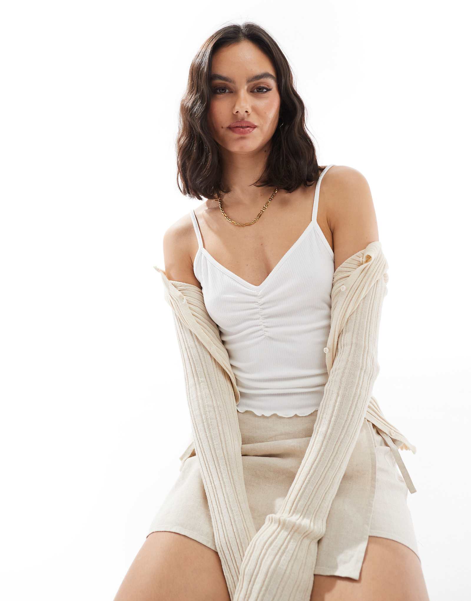 Детский топ с замком JJXX белого цвета 2790₽