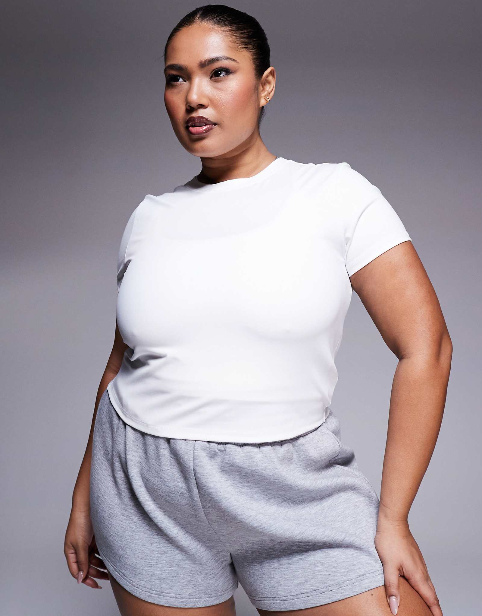 4505 Детская футболка Curve Icon soft touch performance белого цвета