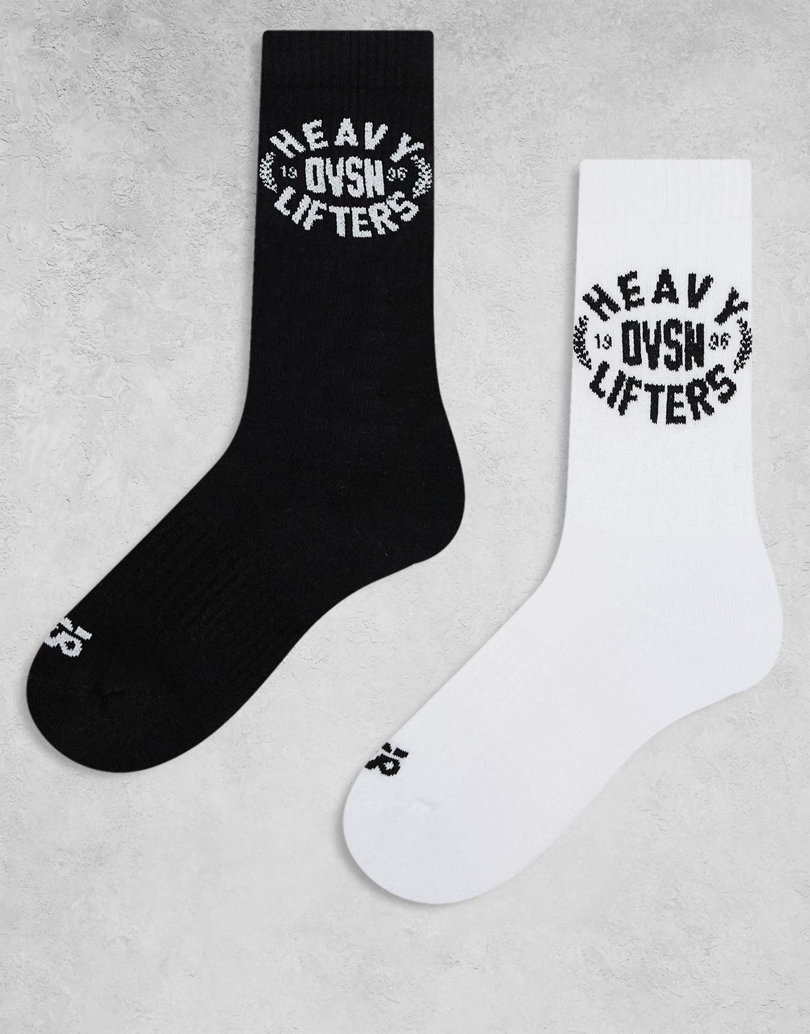 4505 тренировочные носки с графическим рисунком crew 2 упаковки черно-белые 2890₽