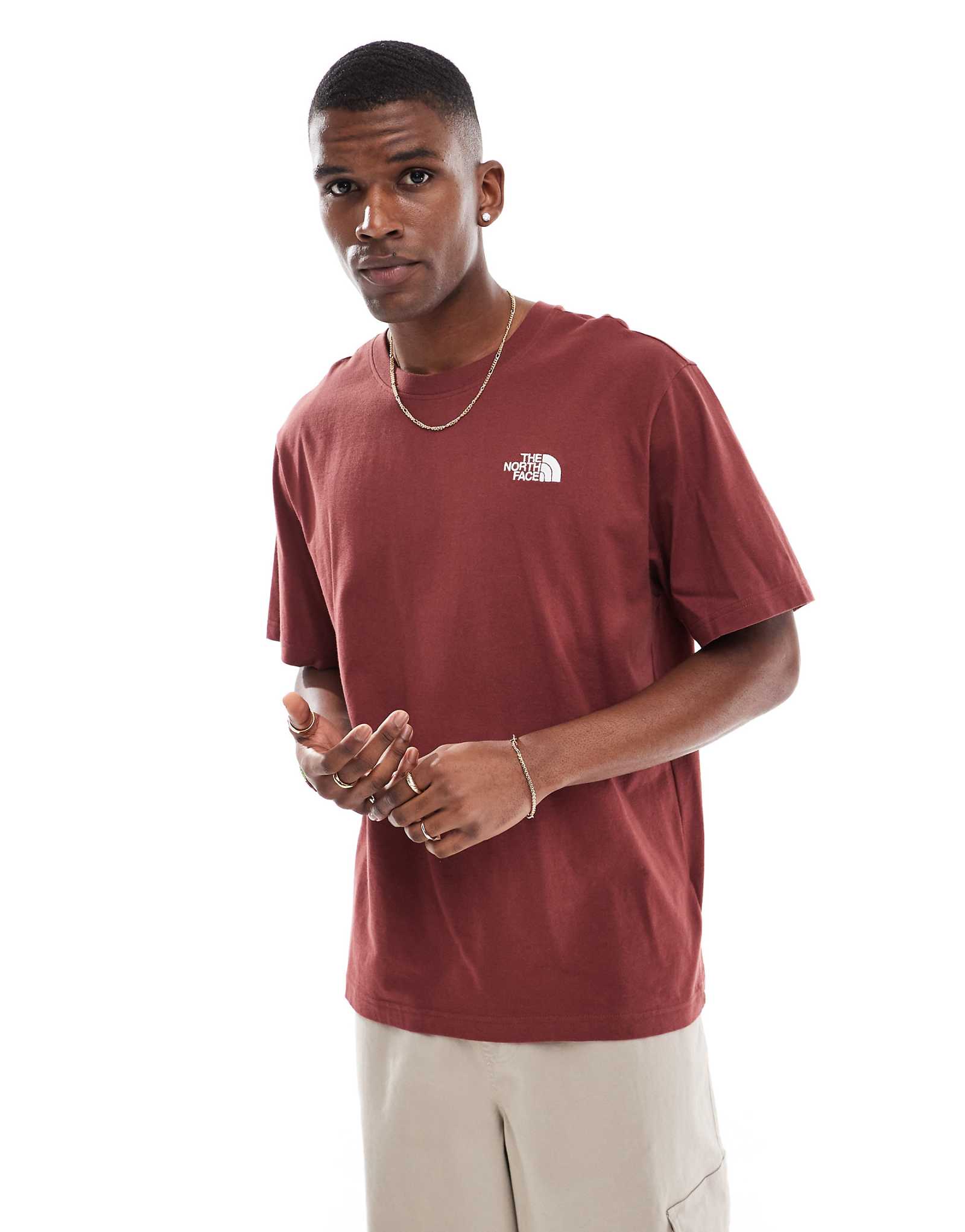 Футболка North Face Evolution Box Fit темно-бордового цвета 5290₽